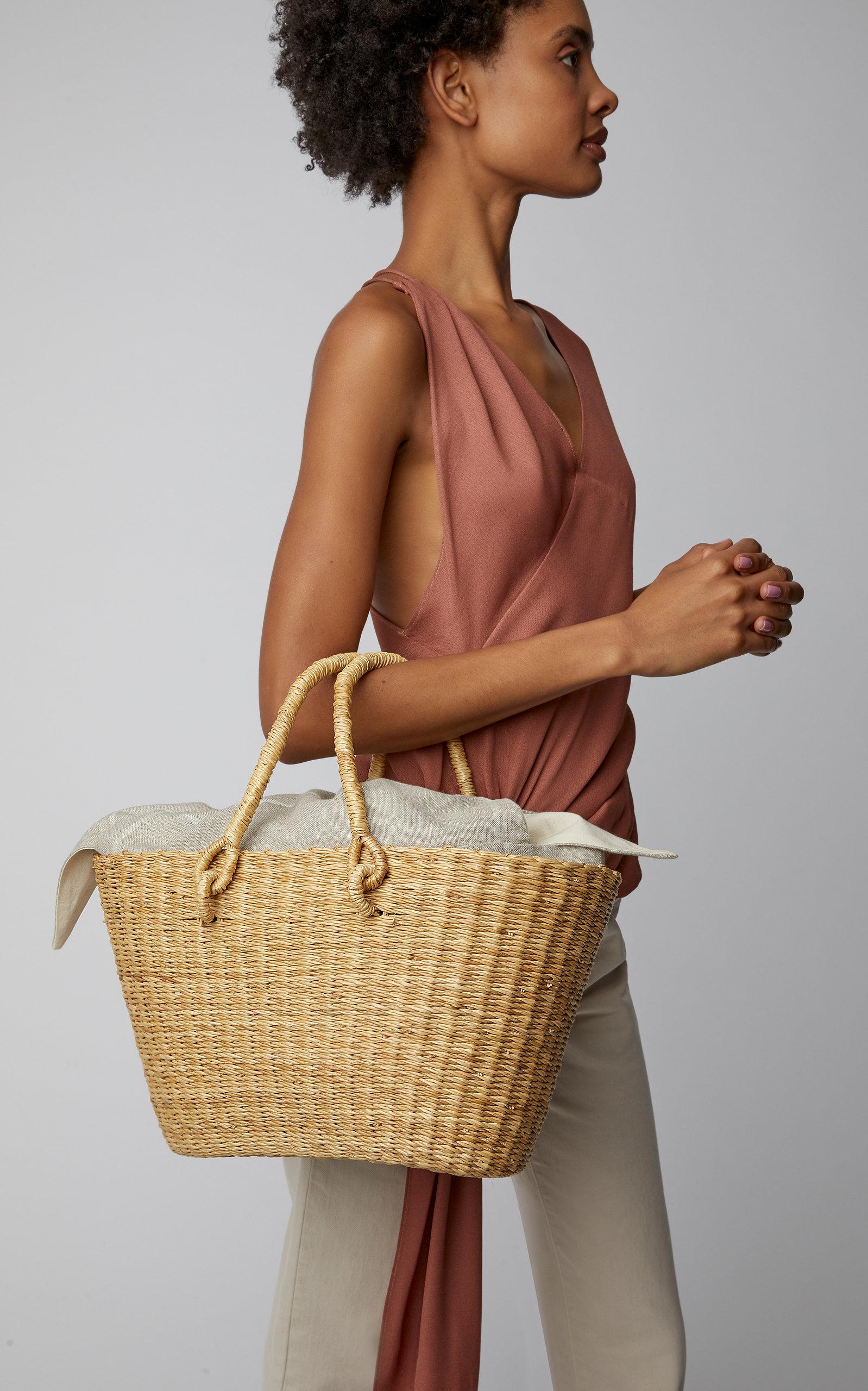 mini straw tote