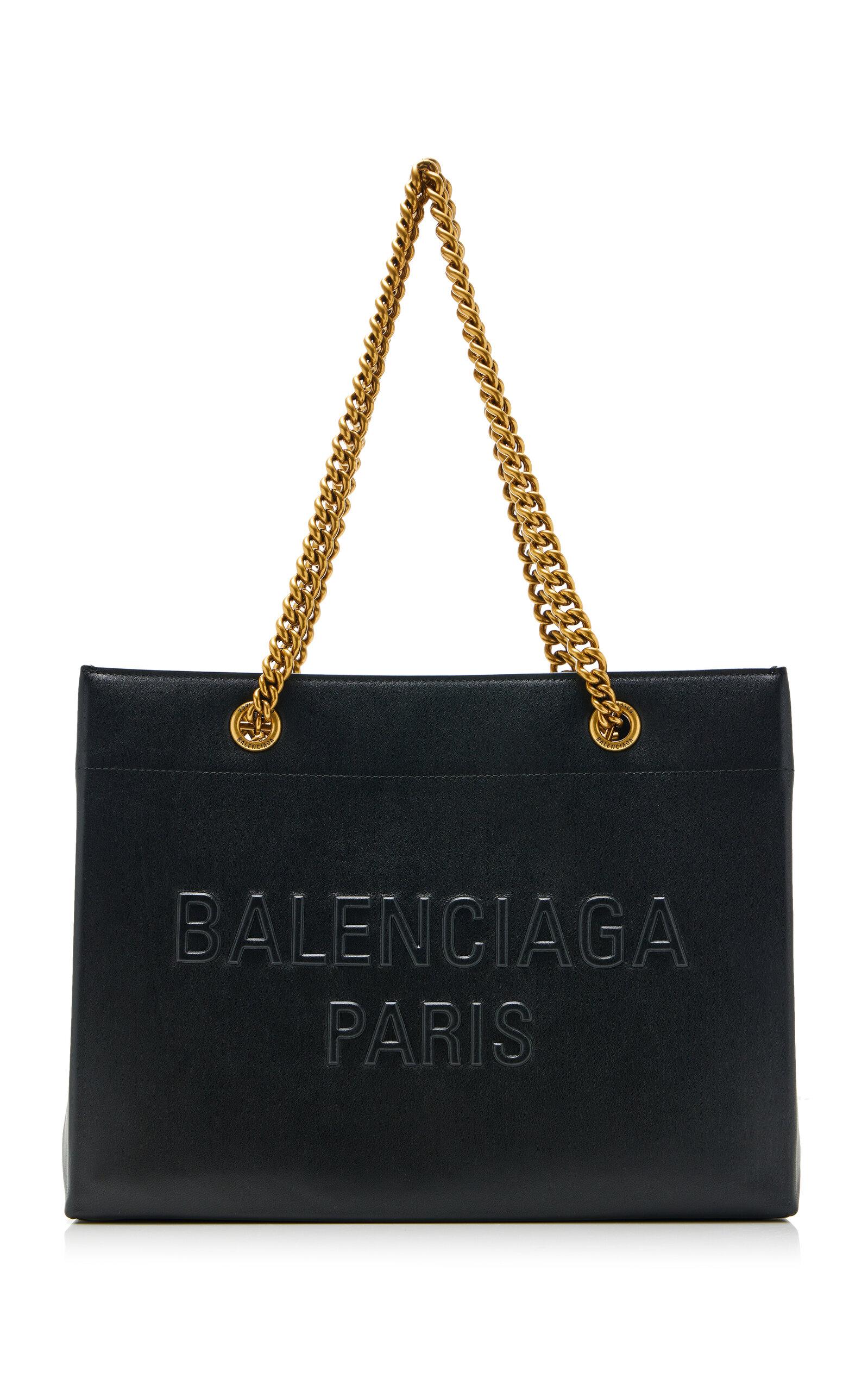 Balenciaga Duty Free Leather Tote Bag in Black | Lyst