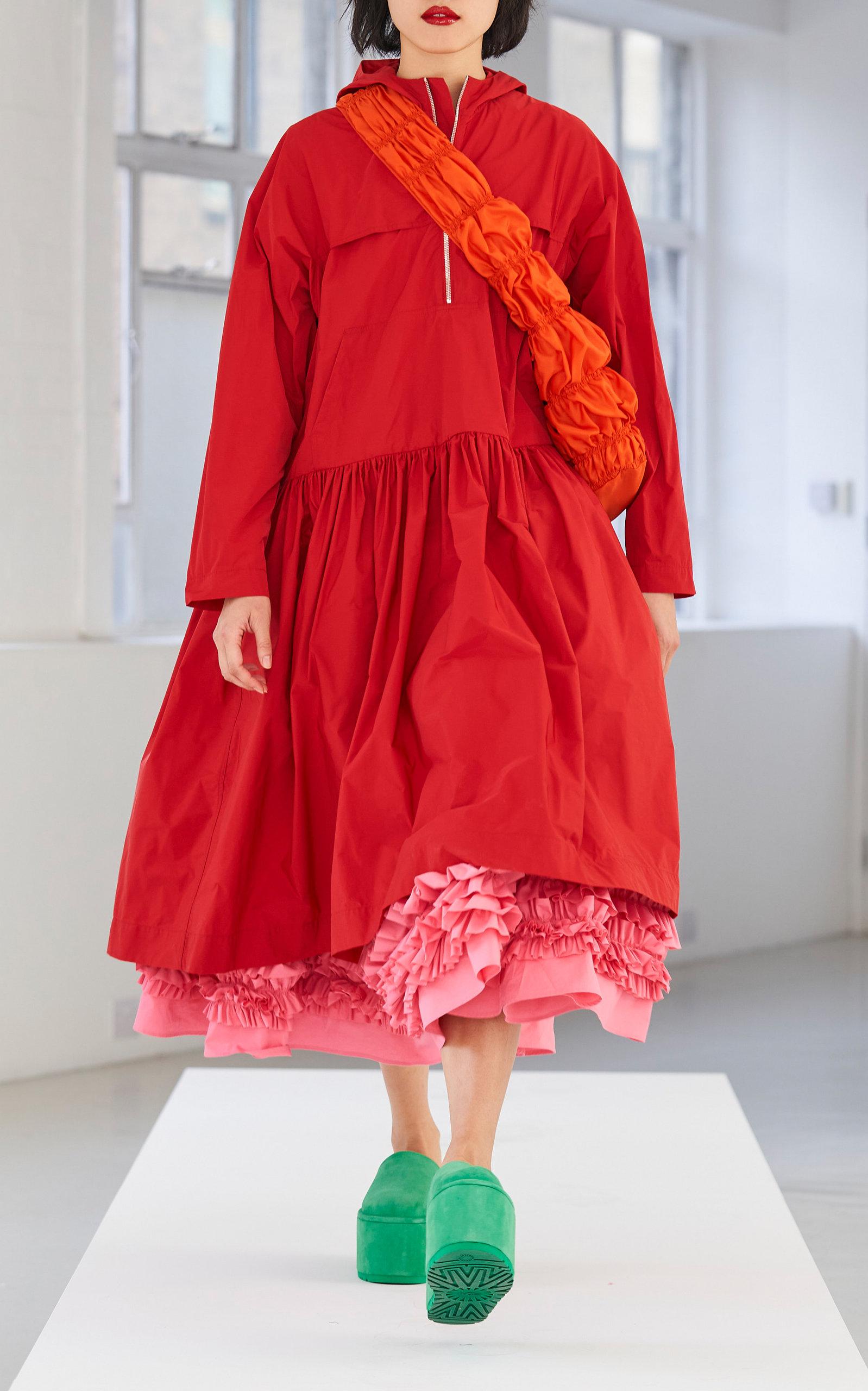 Molly Goddard Angie Frilled Cotton Midi 