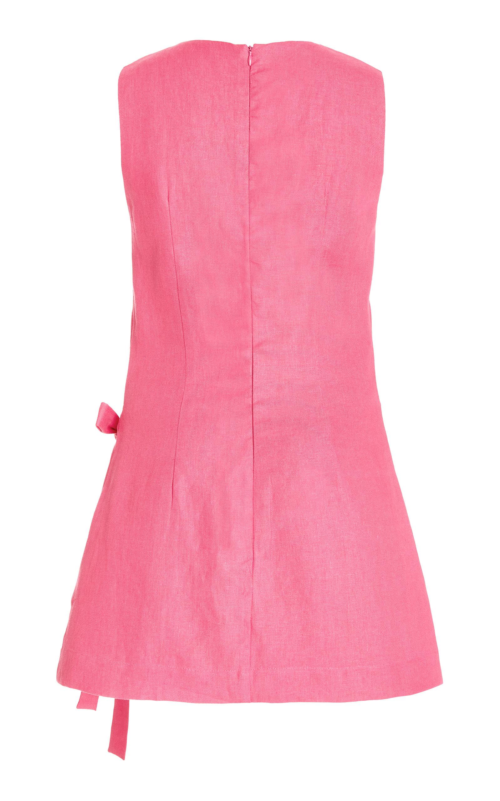 Bondi Born Martinique Organic Linen Mini Dress in Pink Lyst