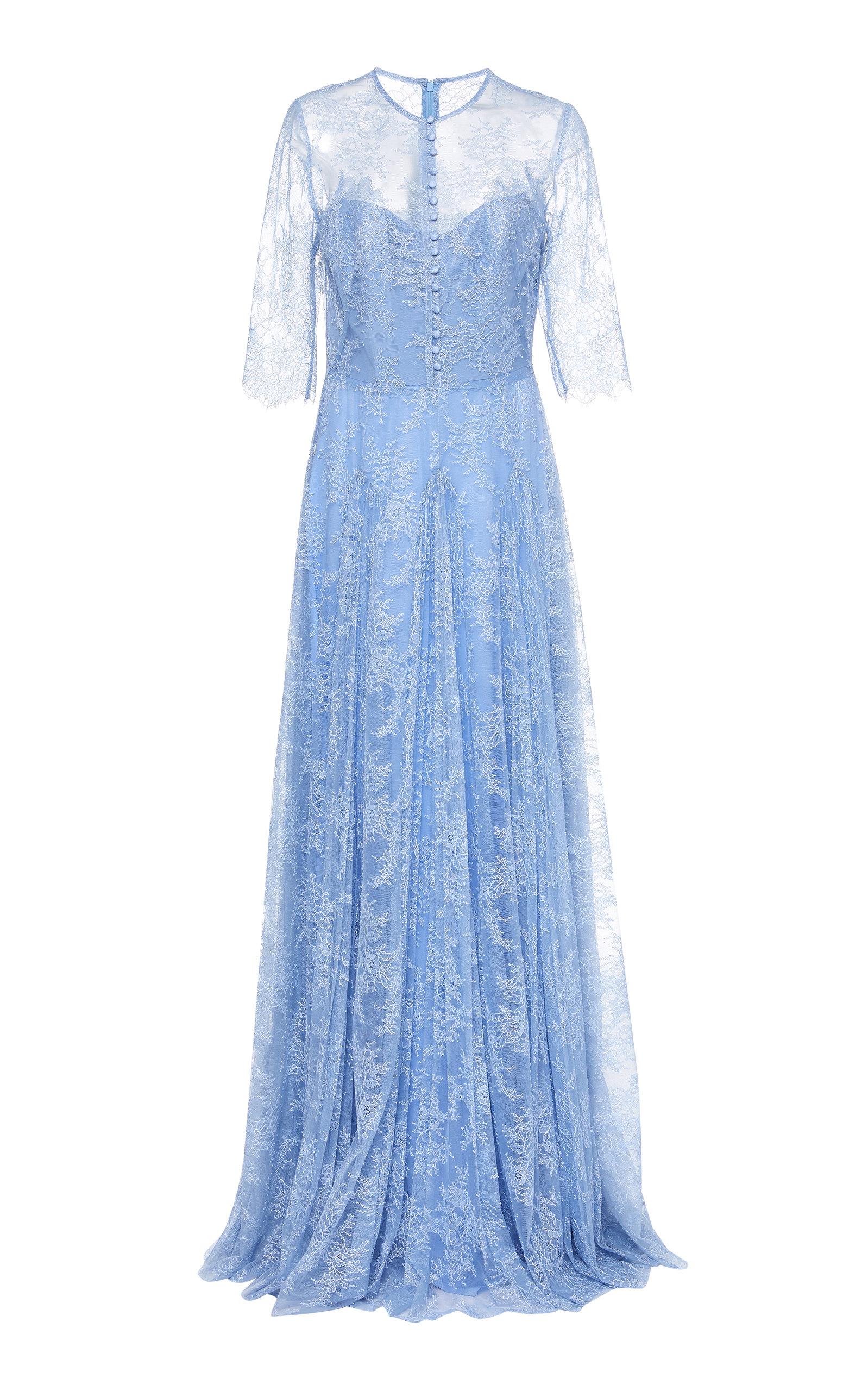 lela rose blue lace dress