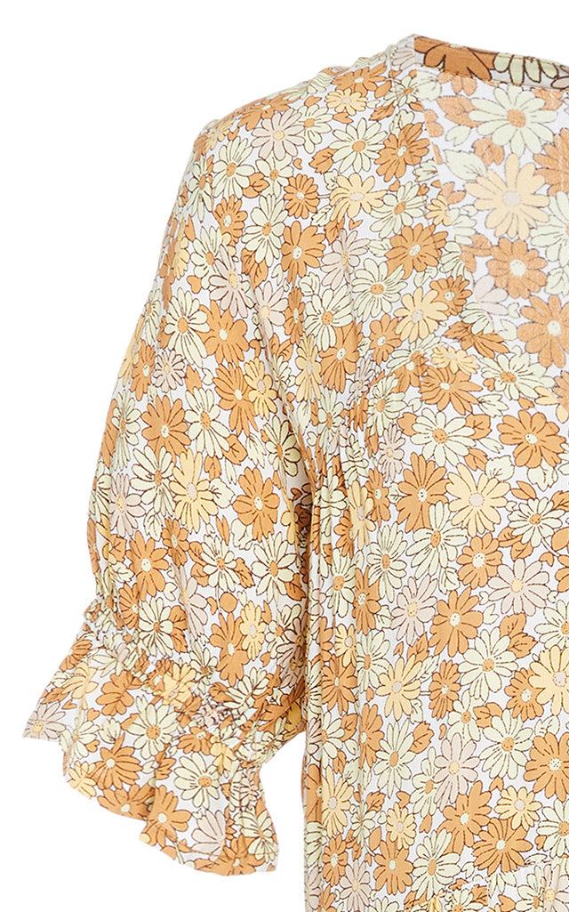 faithfull la falaise midi dress