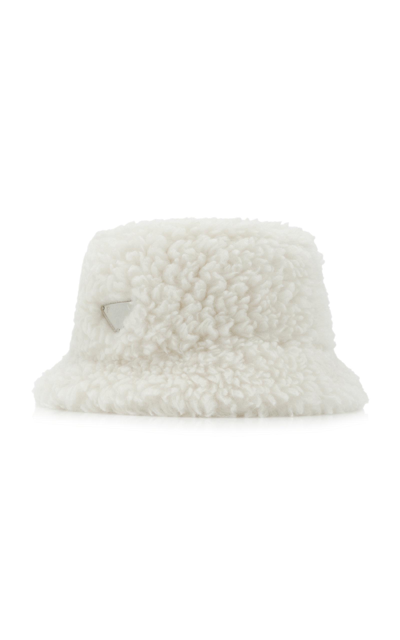Prada Wool-cashmere Bucket Hat in White | Lyst
