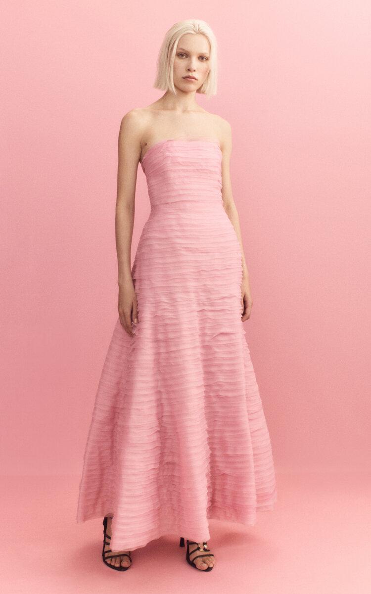 aje soundscape maxi dress pink Aje Soundscape Maxi Dress Pink | Pink Wedding Guest Dress, Pink Bridesmaid Dress, Pink Formal Dress by Aje