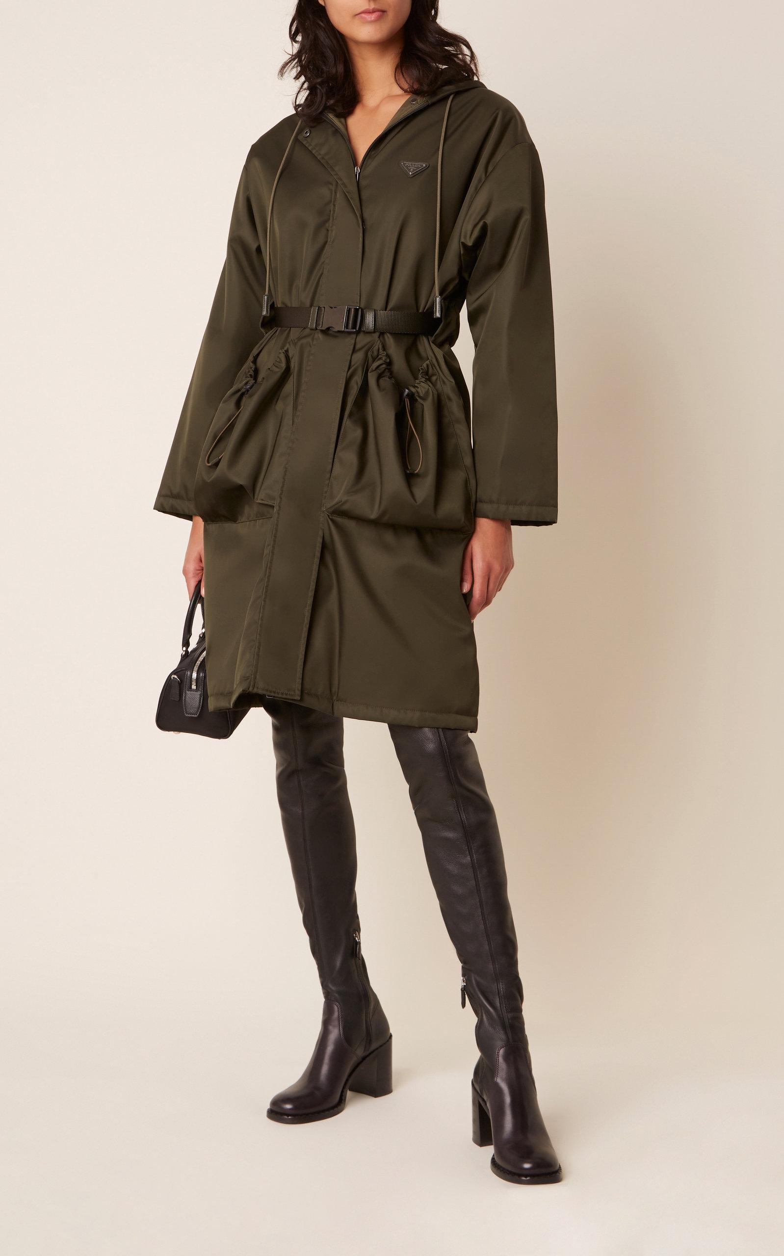 prada belted nylon jacket