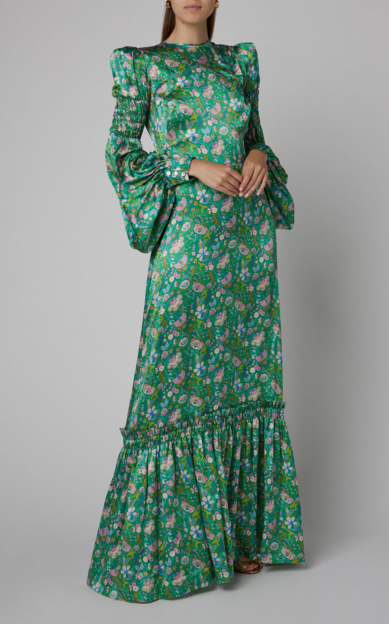 The Vampire's Wife Floral Print Maxi Dress in Green | Lyst