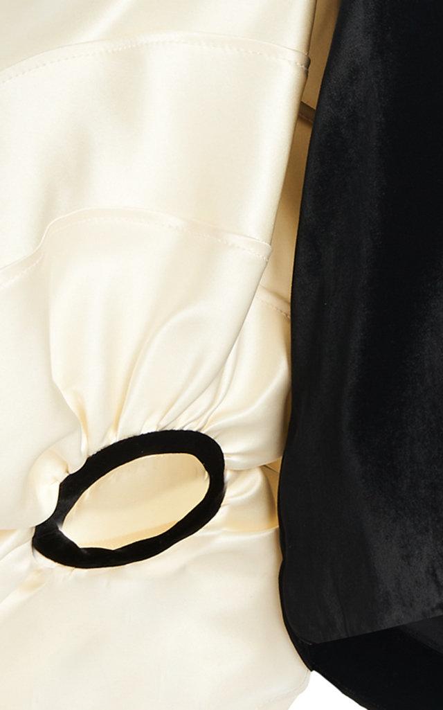 satin balloon sleeve top