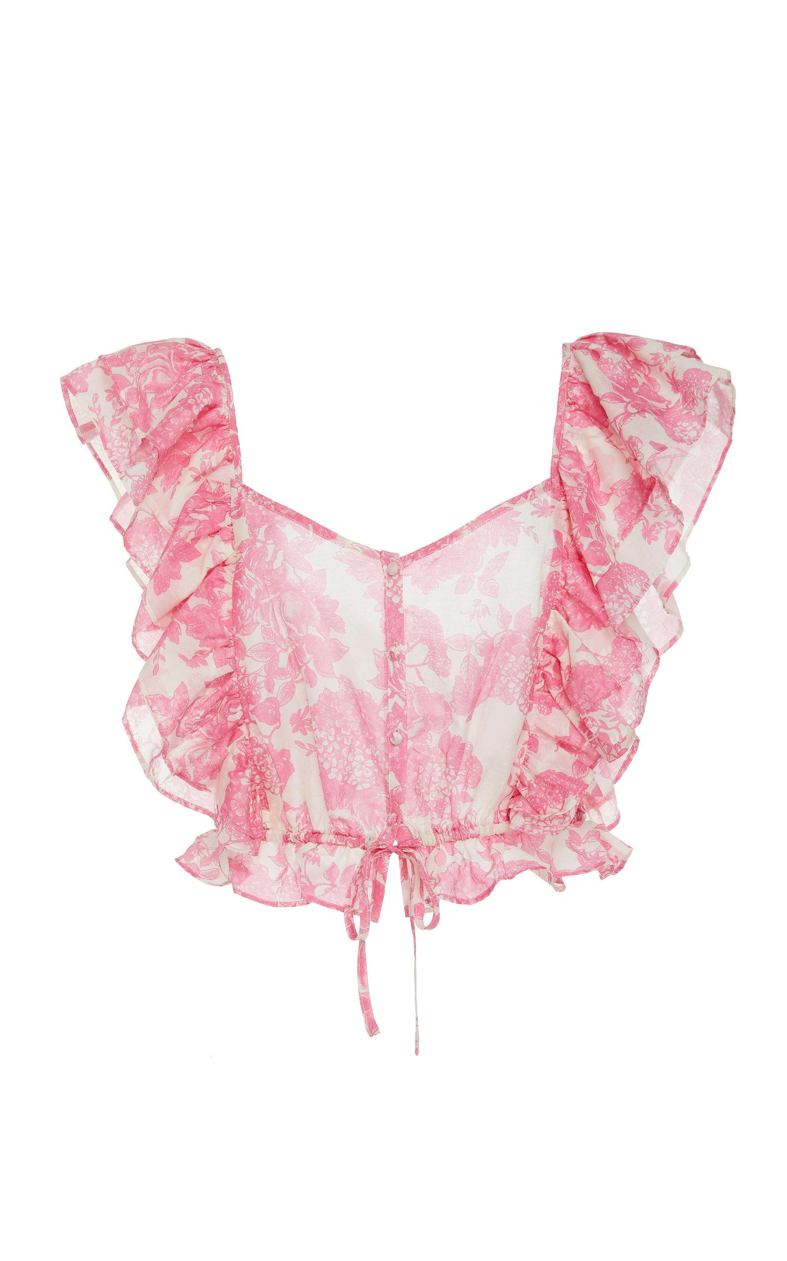 acler basque ruffle top