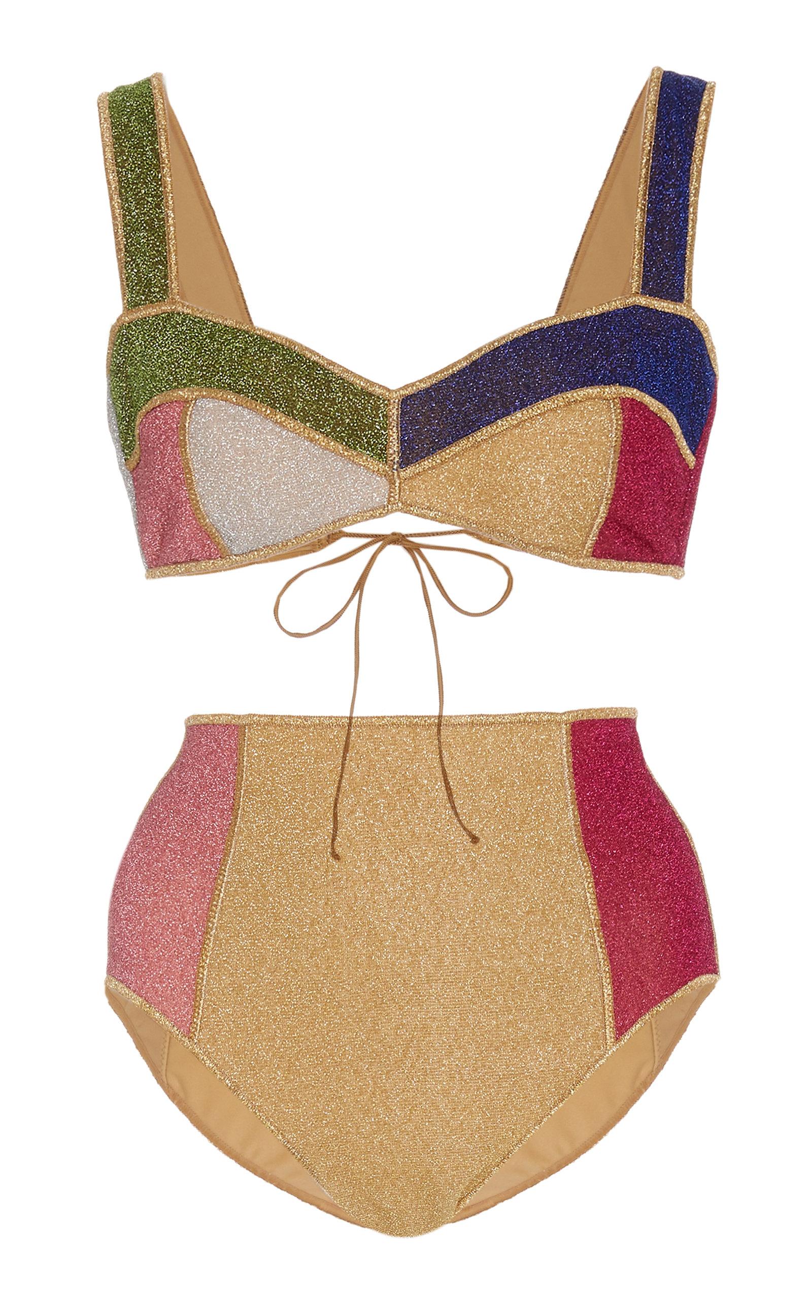 Oséree Color-block Lurex Bikini Set | Lyst