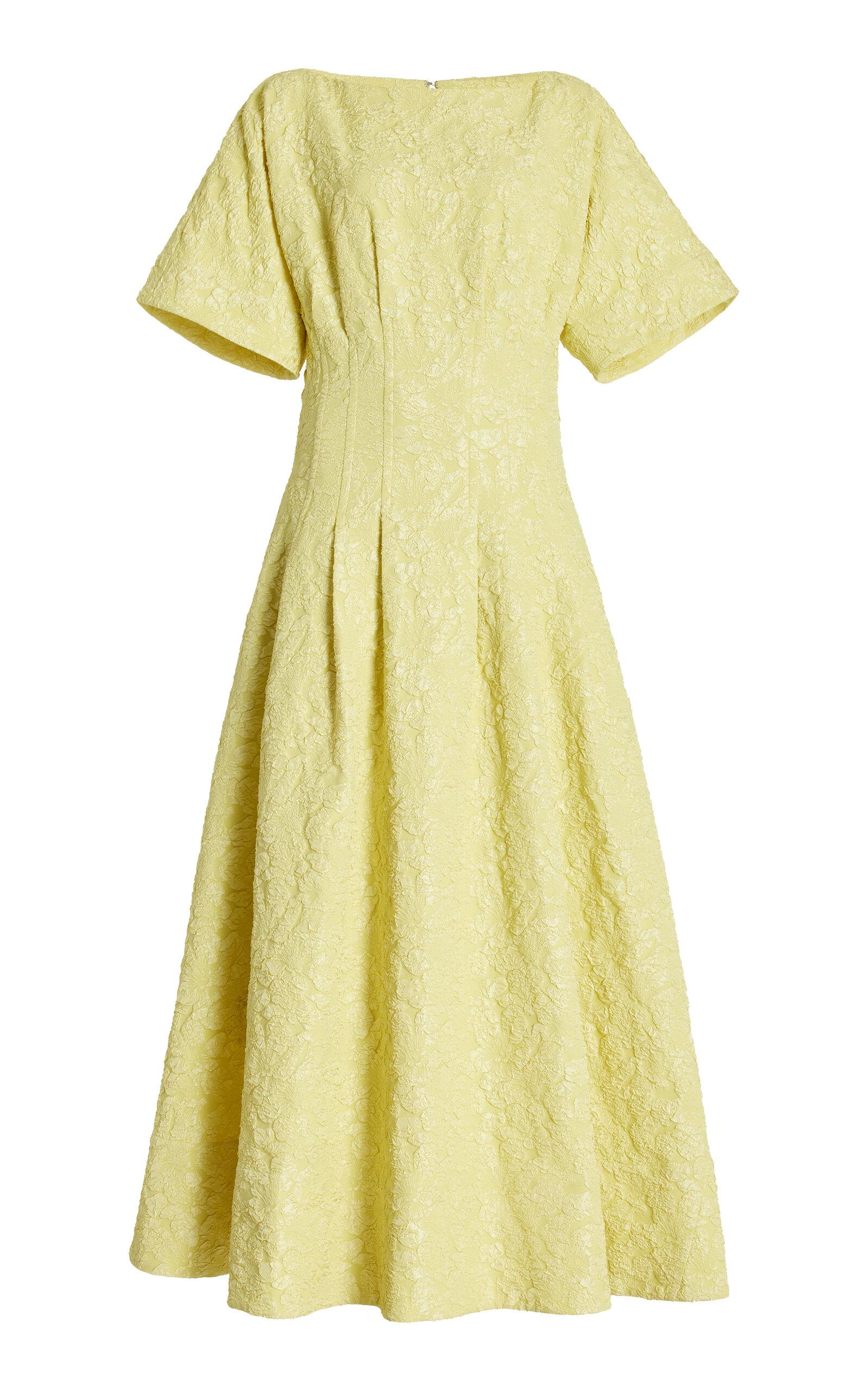 Jonathan Simkhai Rosalie Textured Jacquard Maxi Dress in Yellow | Lyst