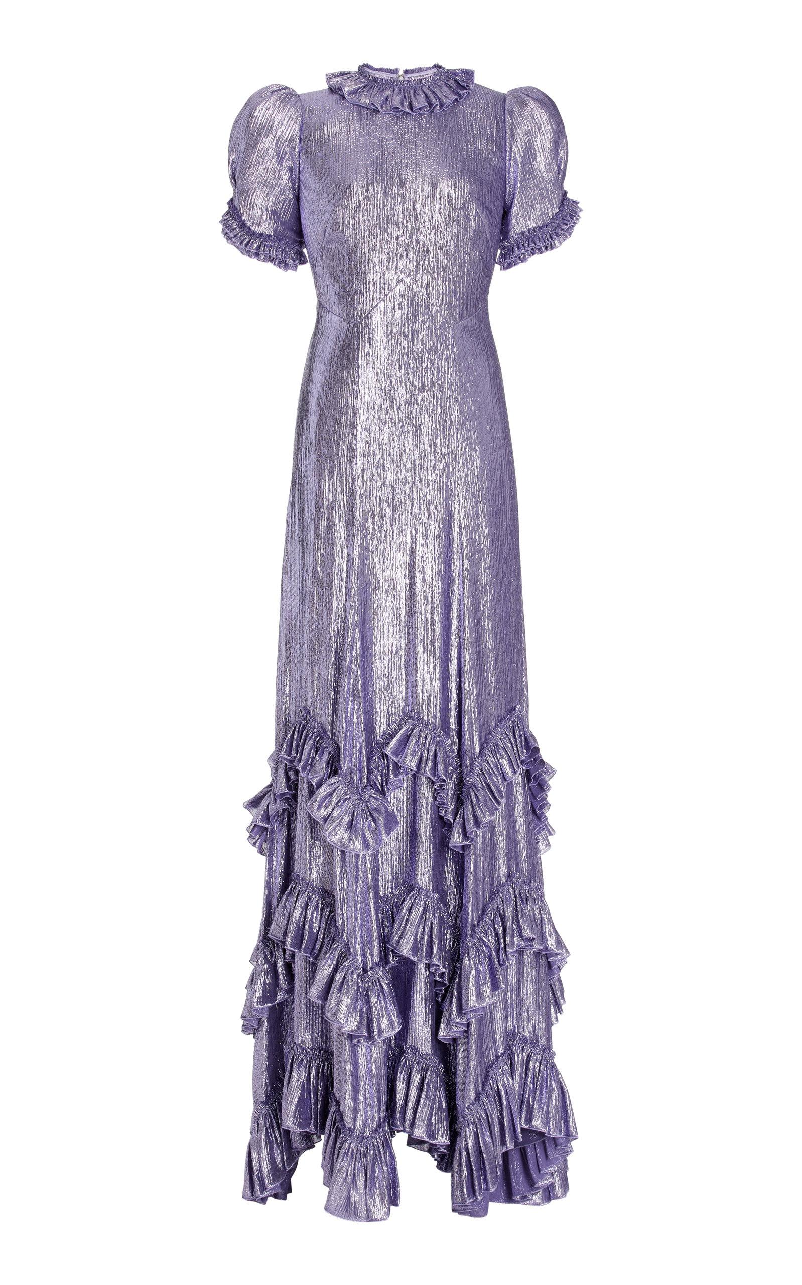 The Vampire's Wife The Skyrocket Lamé Maxi Dress in Purple | Lyst