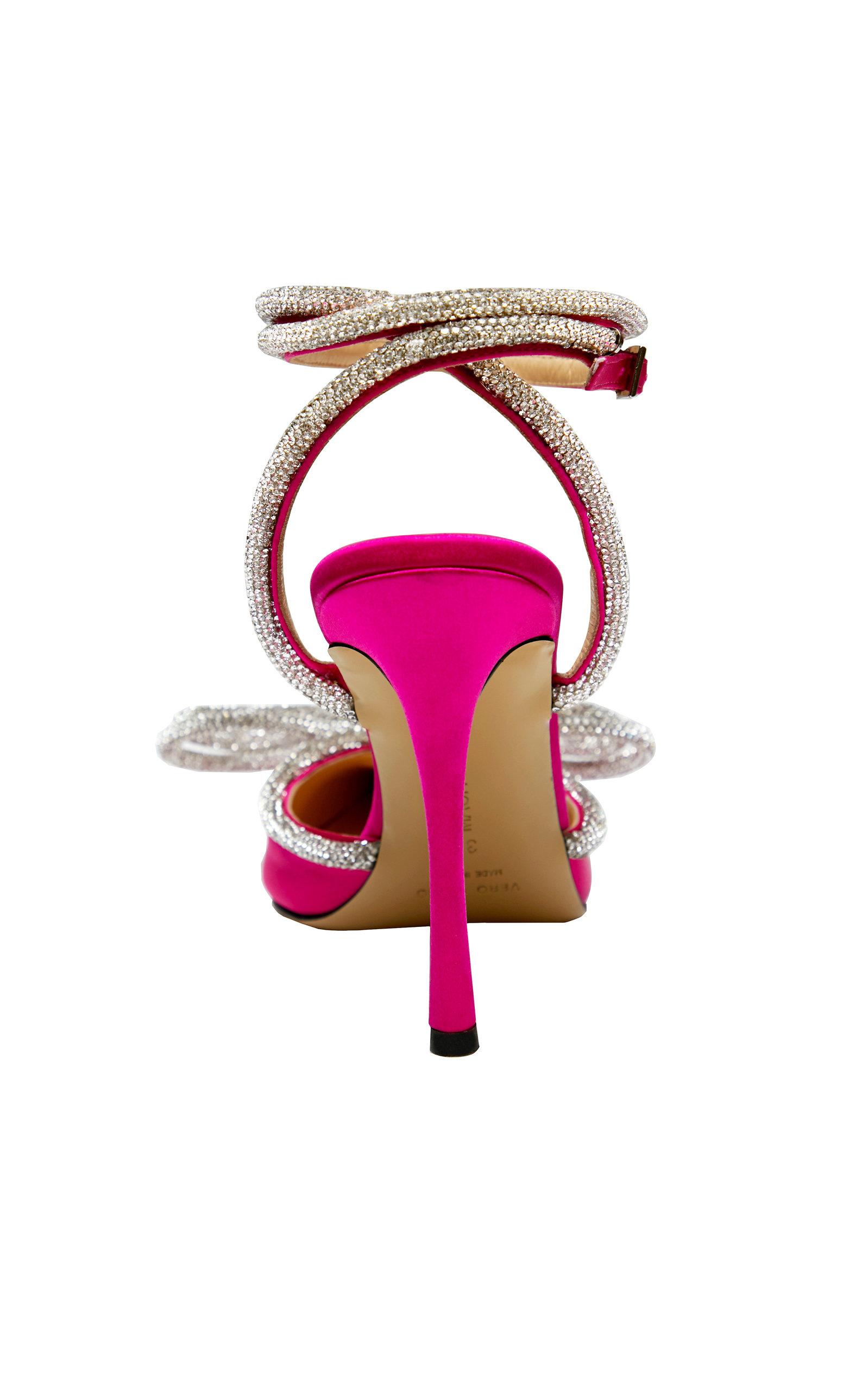 mach and mach crystal satin pumps