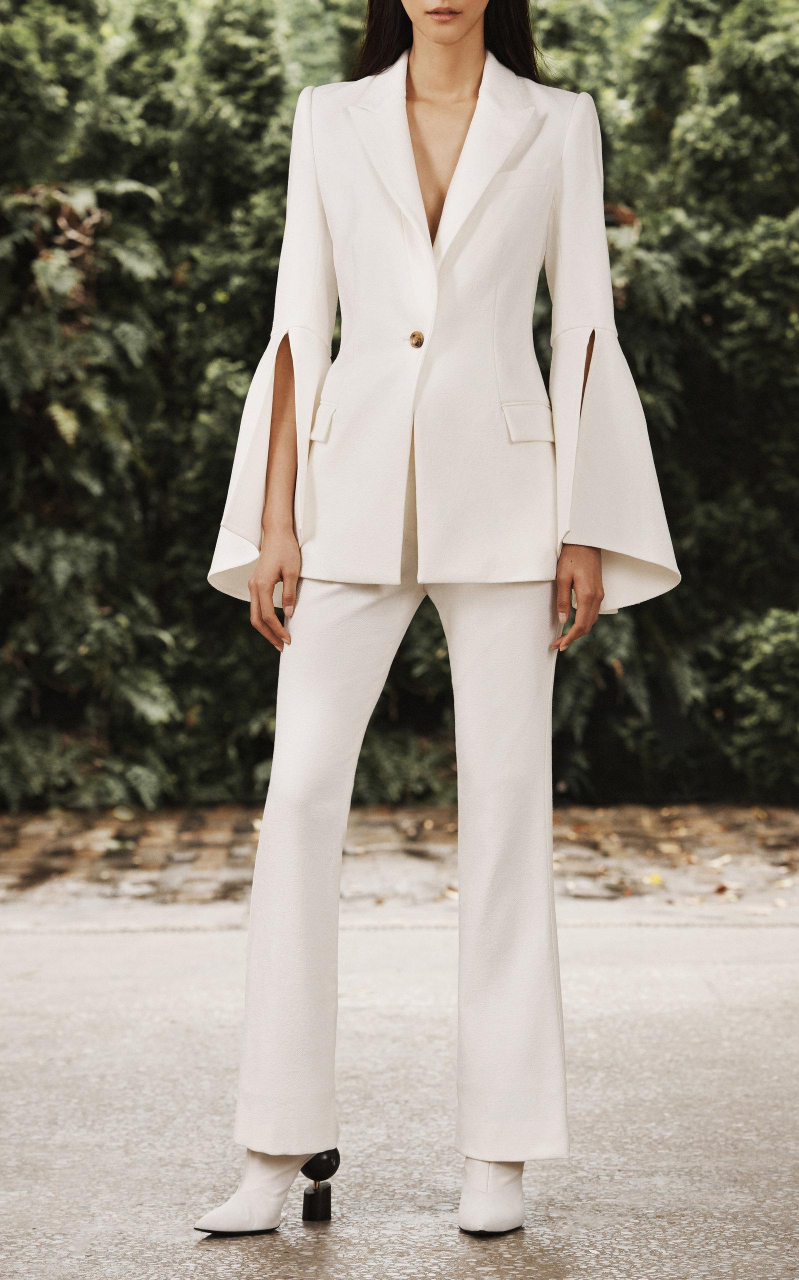 Prabal Gurung Classic Bell Sleeve Jacket in White | Lyst