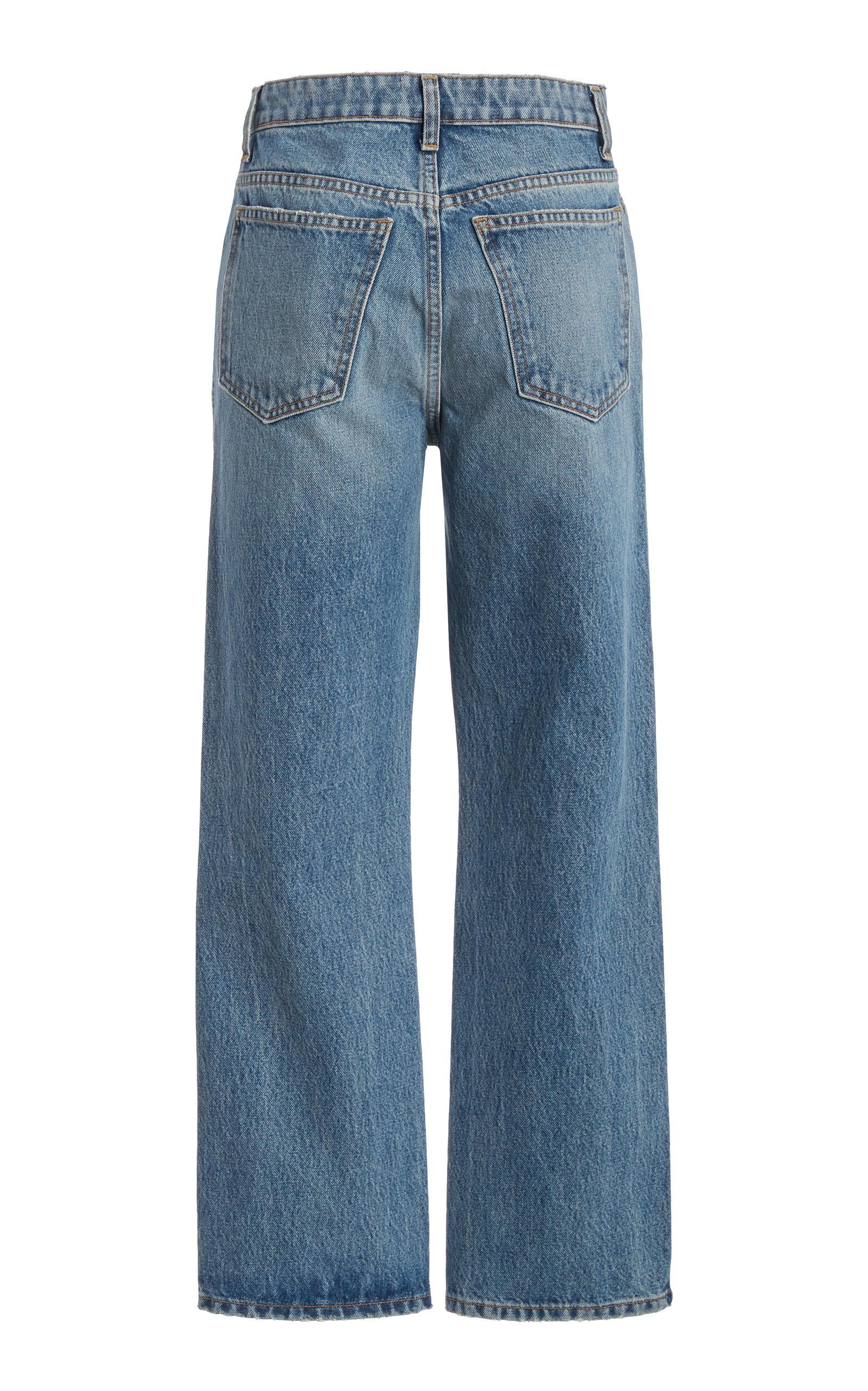 Damen Bekleidung Jeans Capri-Jeans und cropped Jeans Khaite Denim High-Rise Straight Jeans Abigail in Natur 