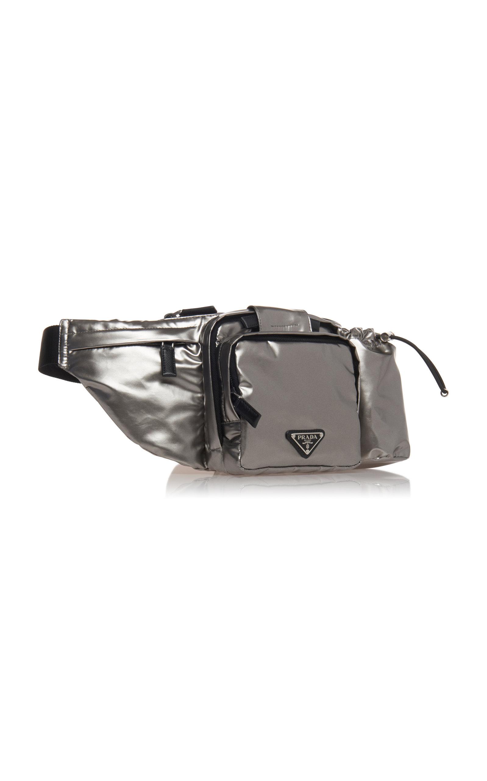Prada Silver Nylon Hip Bag With Water Bottle Holder in Gray for Men
