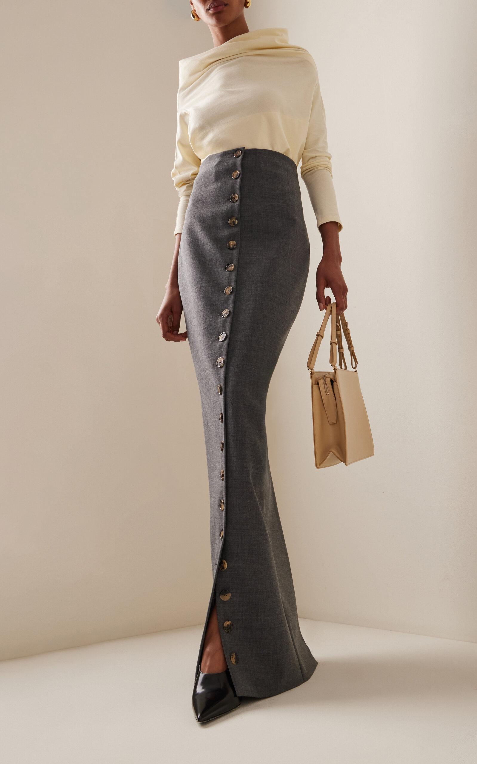 awake-mode-grey-Buttoned-Maxi-