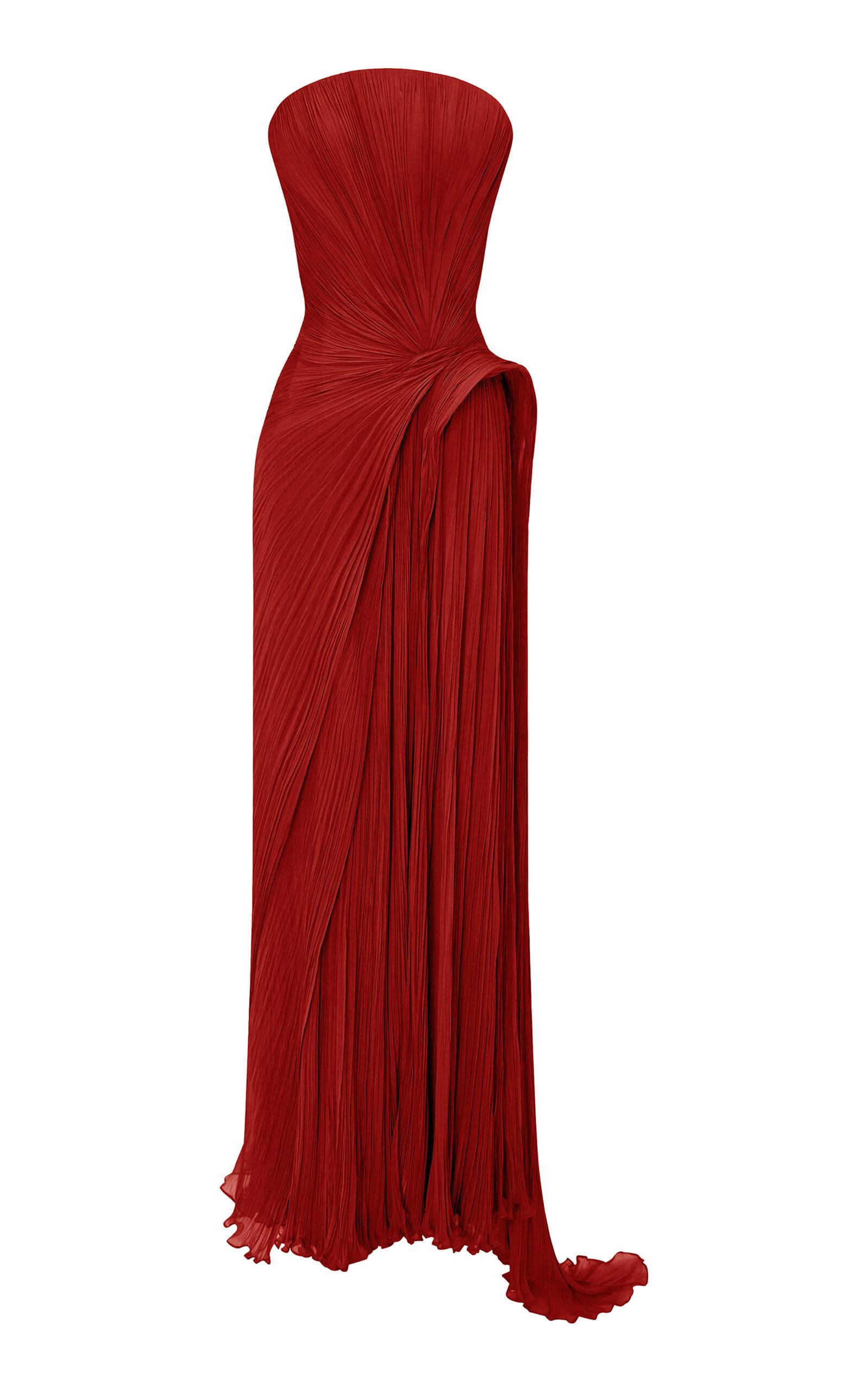sachin and babi light blue dress Silk-blend crêpe gown in black - Marmar Halim main image 1