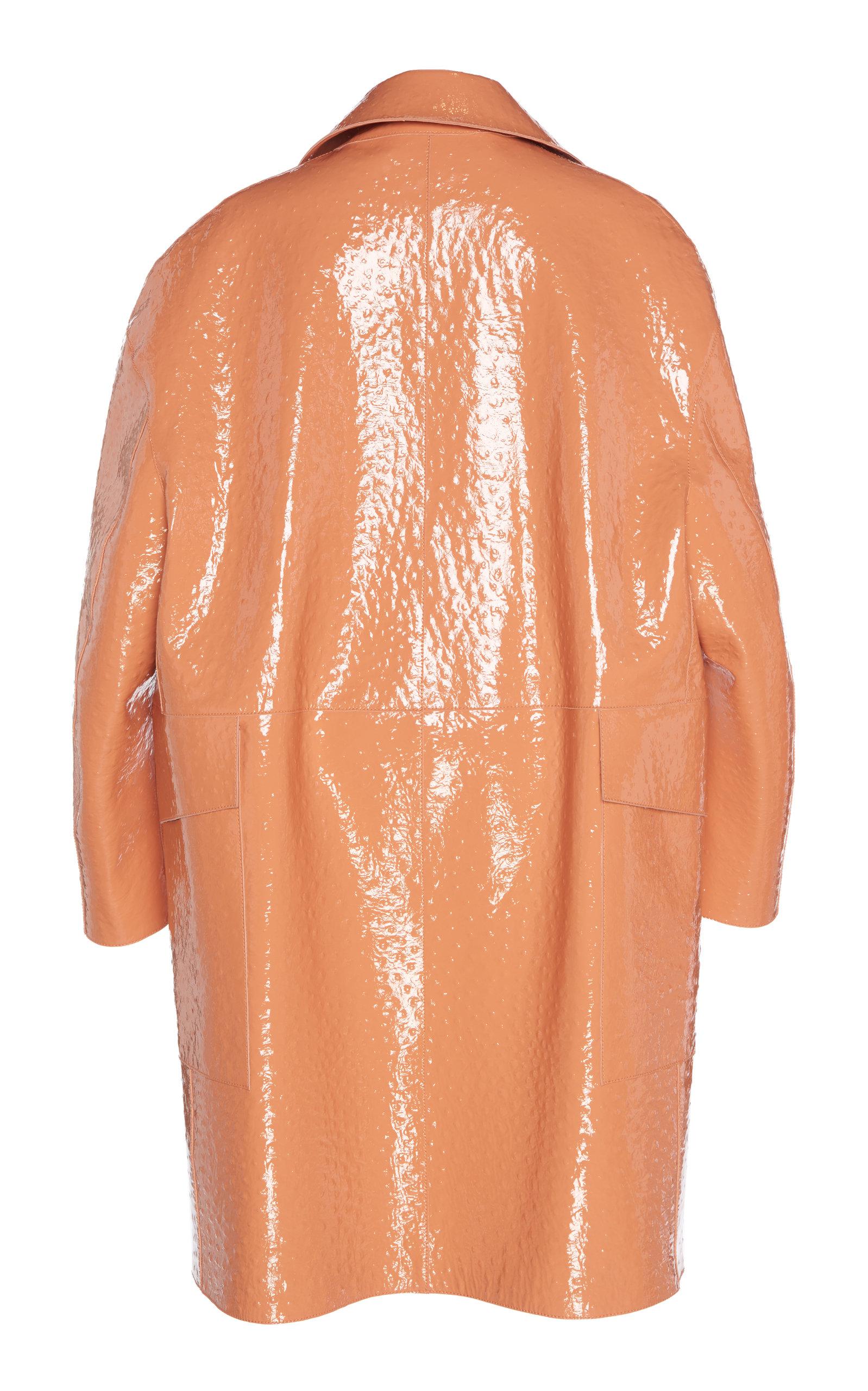 ostrich leather coat