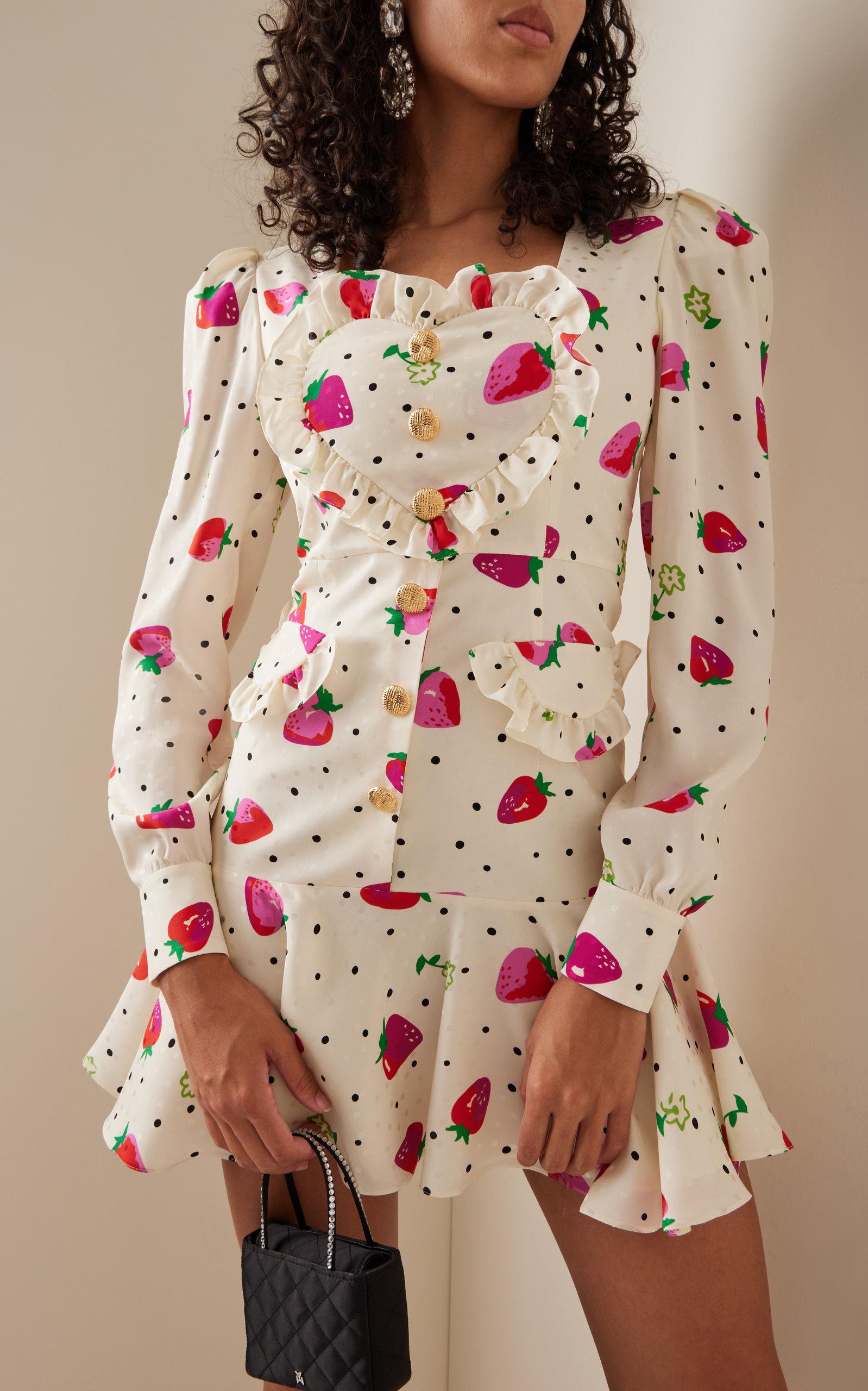 ワンピース ALESSANDRA RICH Printed Silk Mini Dress Alessandra Rich Printed silk minidress Alessandra Rich