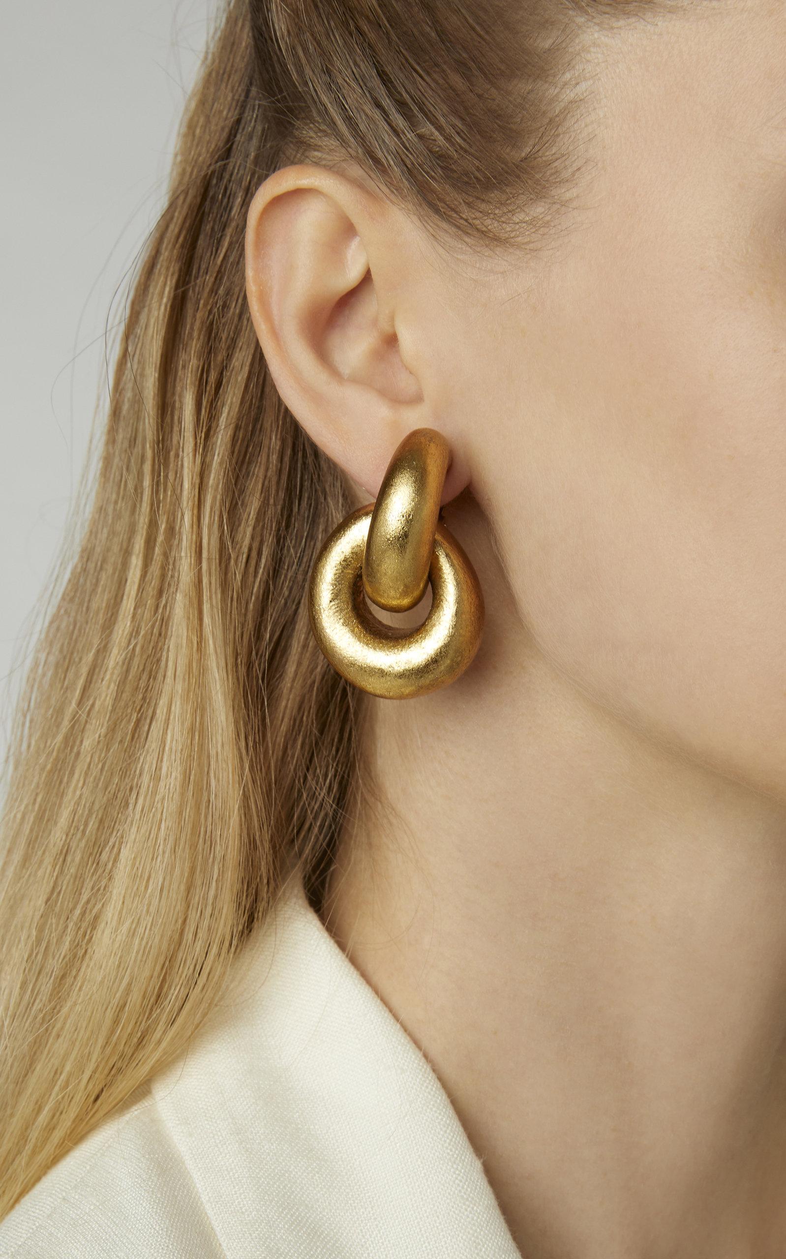 gold plated clip on earrings