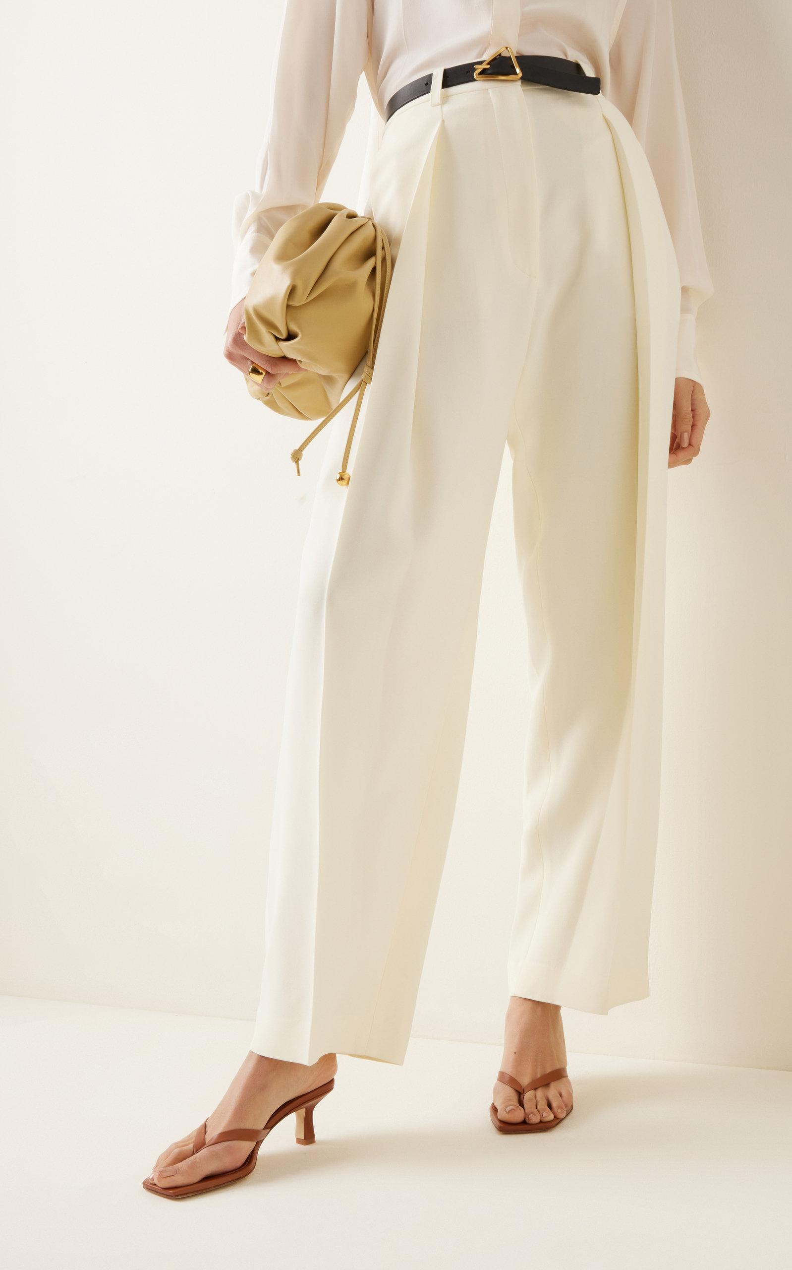 Victoria Beckham Pleated Cady Wide-leg 