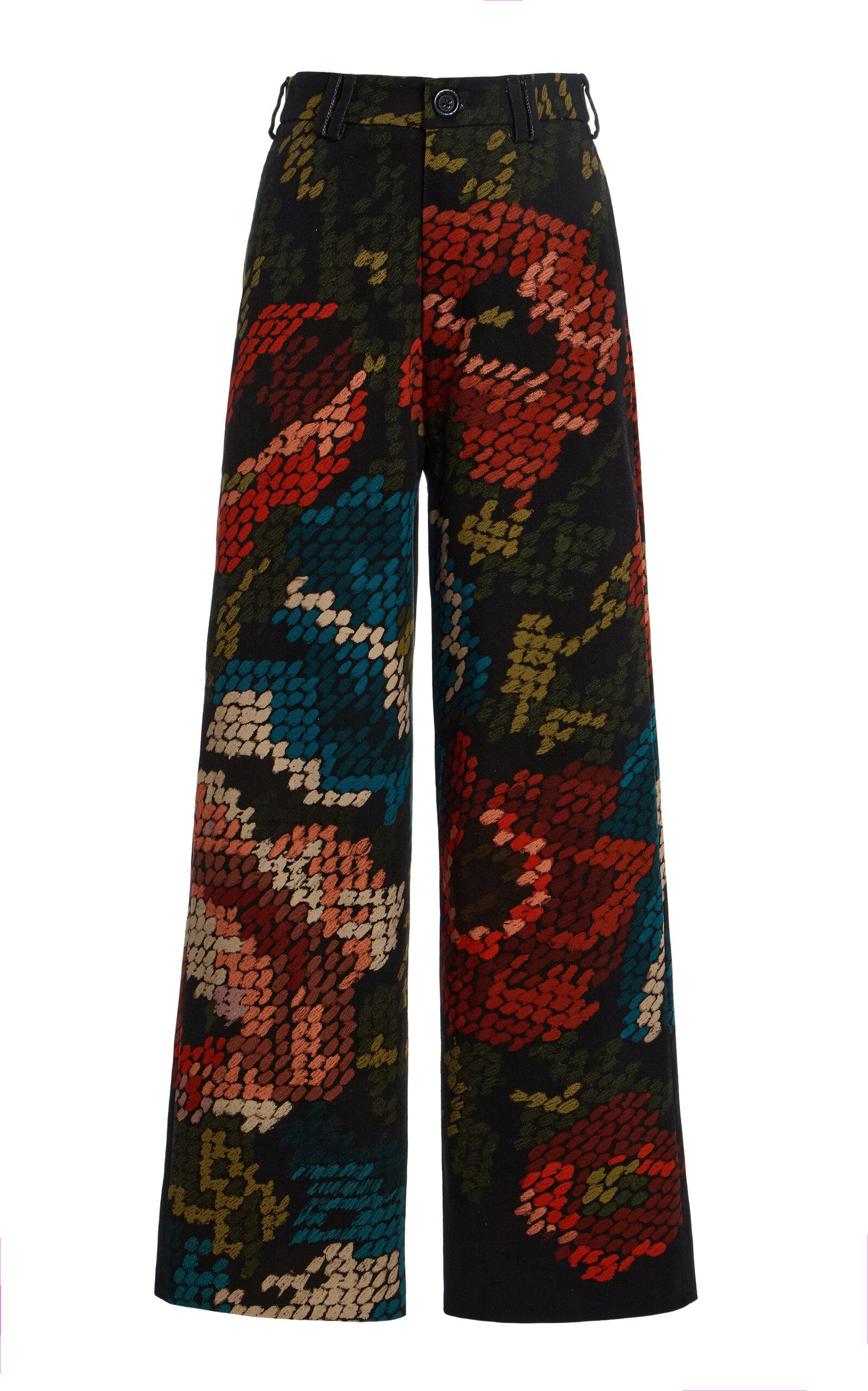 S.S.Daley Spry Printed Cotton-Gabardine Trousers in Red | Lyst