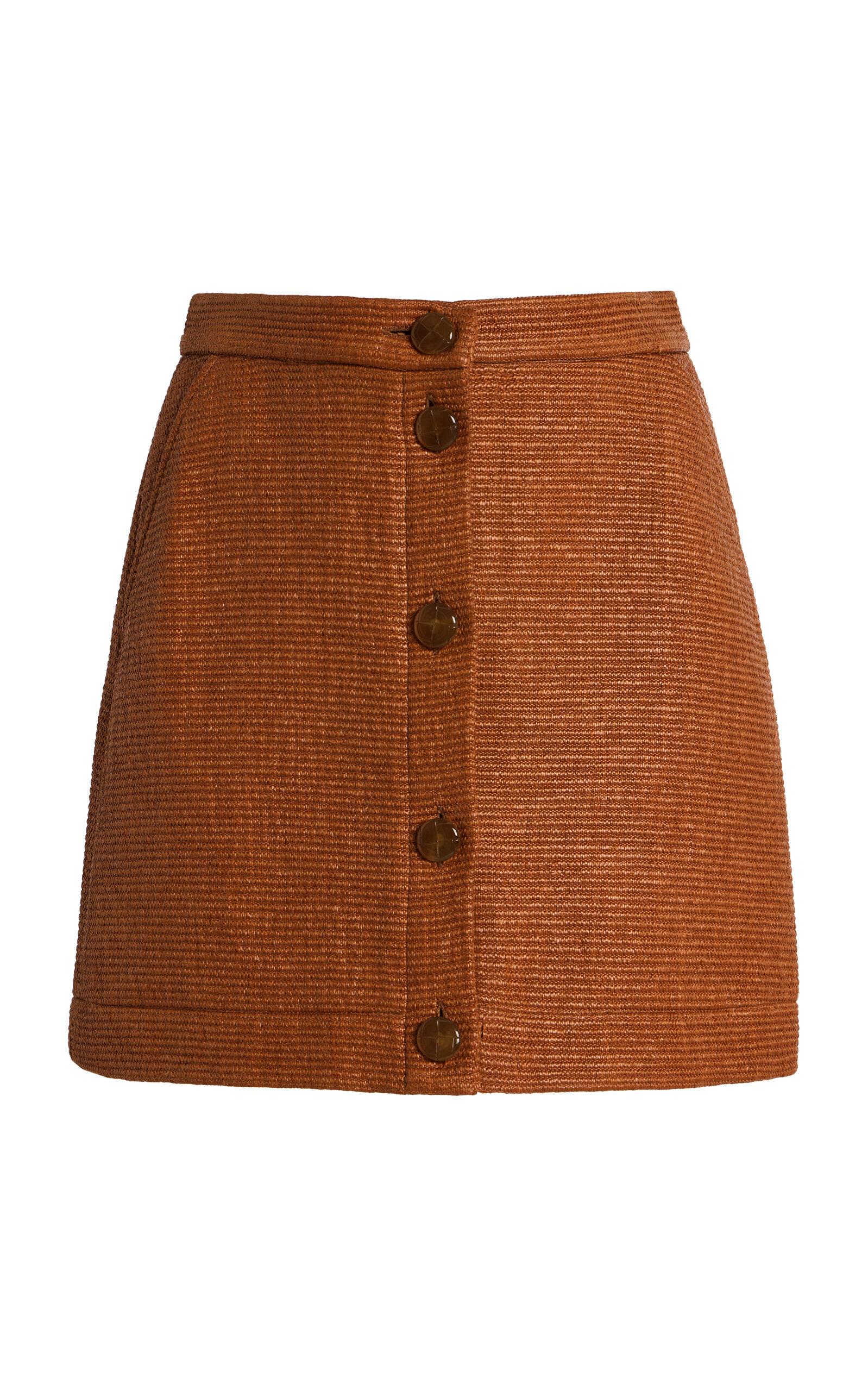 スカート BLAZE MILANO Brown crepe Novalis skirt (SKMSK01NO 0022) Konik Skirt NOVALIS NOUGAT - Blazé Milano