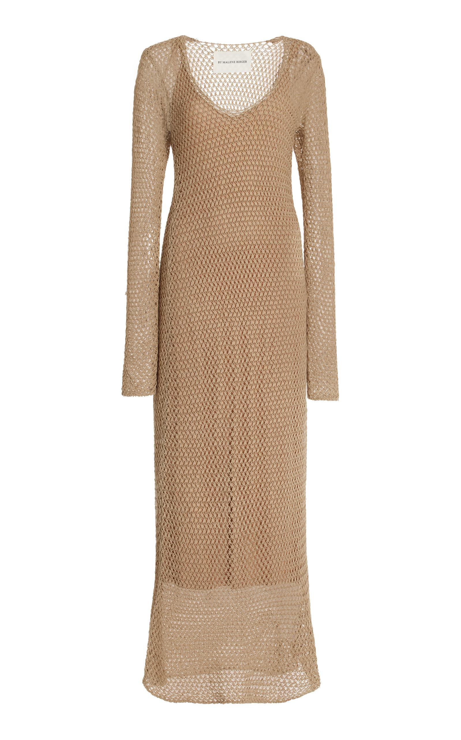 By Malene Birger Evine Knit Maxi Dress in Brown | Lyst