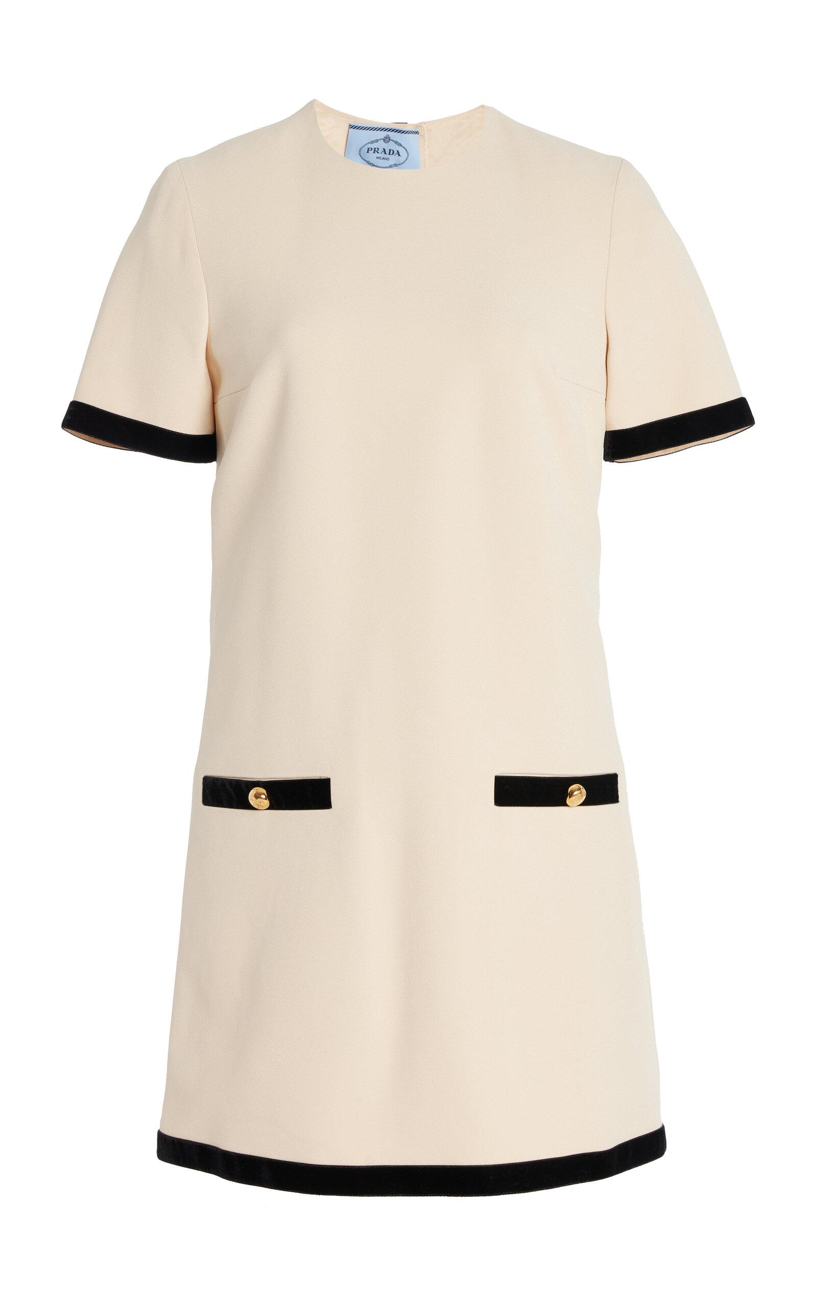 【プラダ・PRADA】Panama cotton mini-dress Military Green Panama Cotton Mini-dress | PRADA