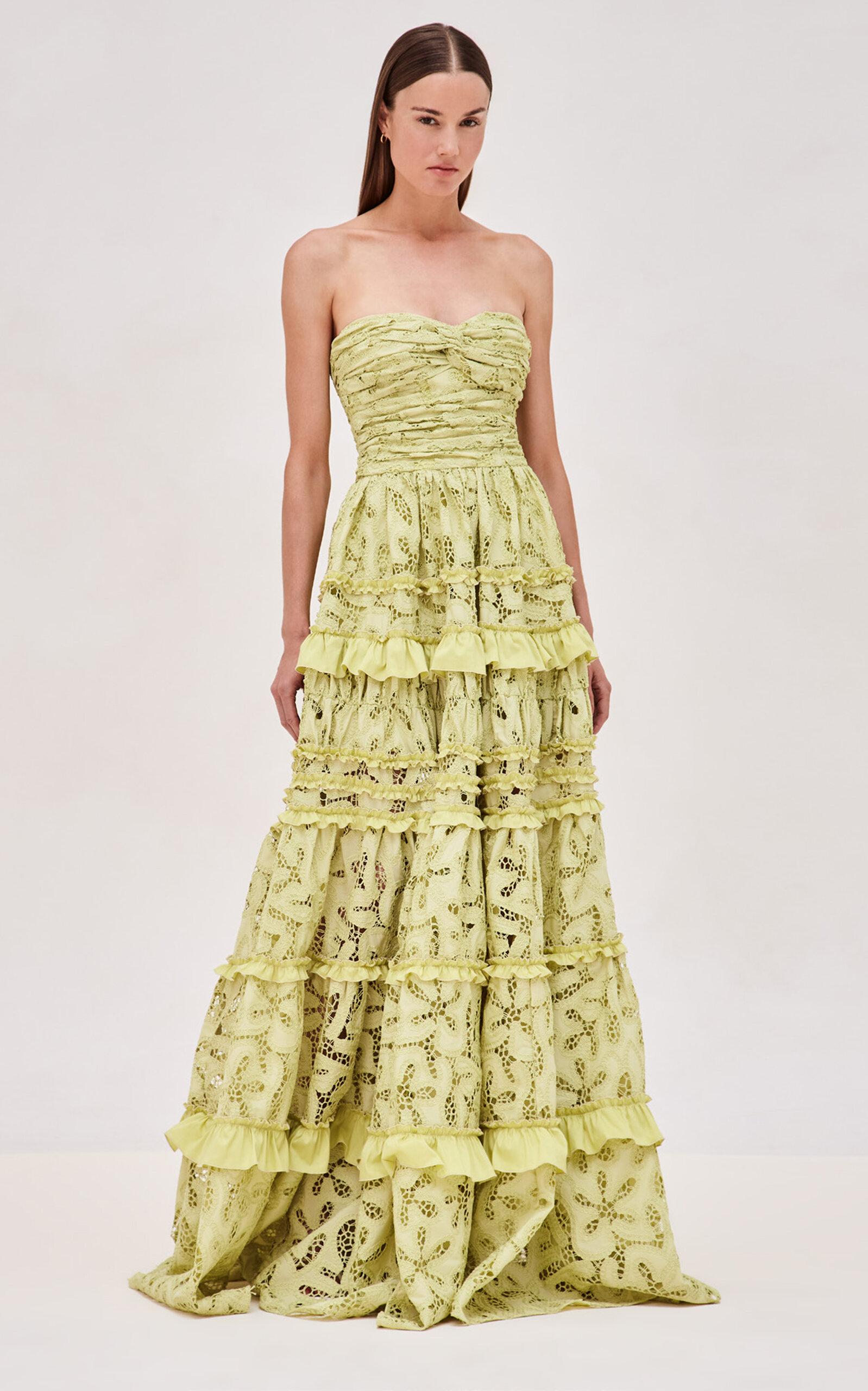 chinese dress ladies Gisele Yellow Ruffle Maxi Dress main image 1