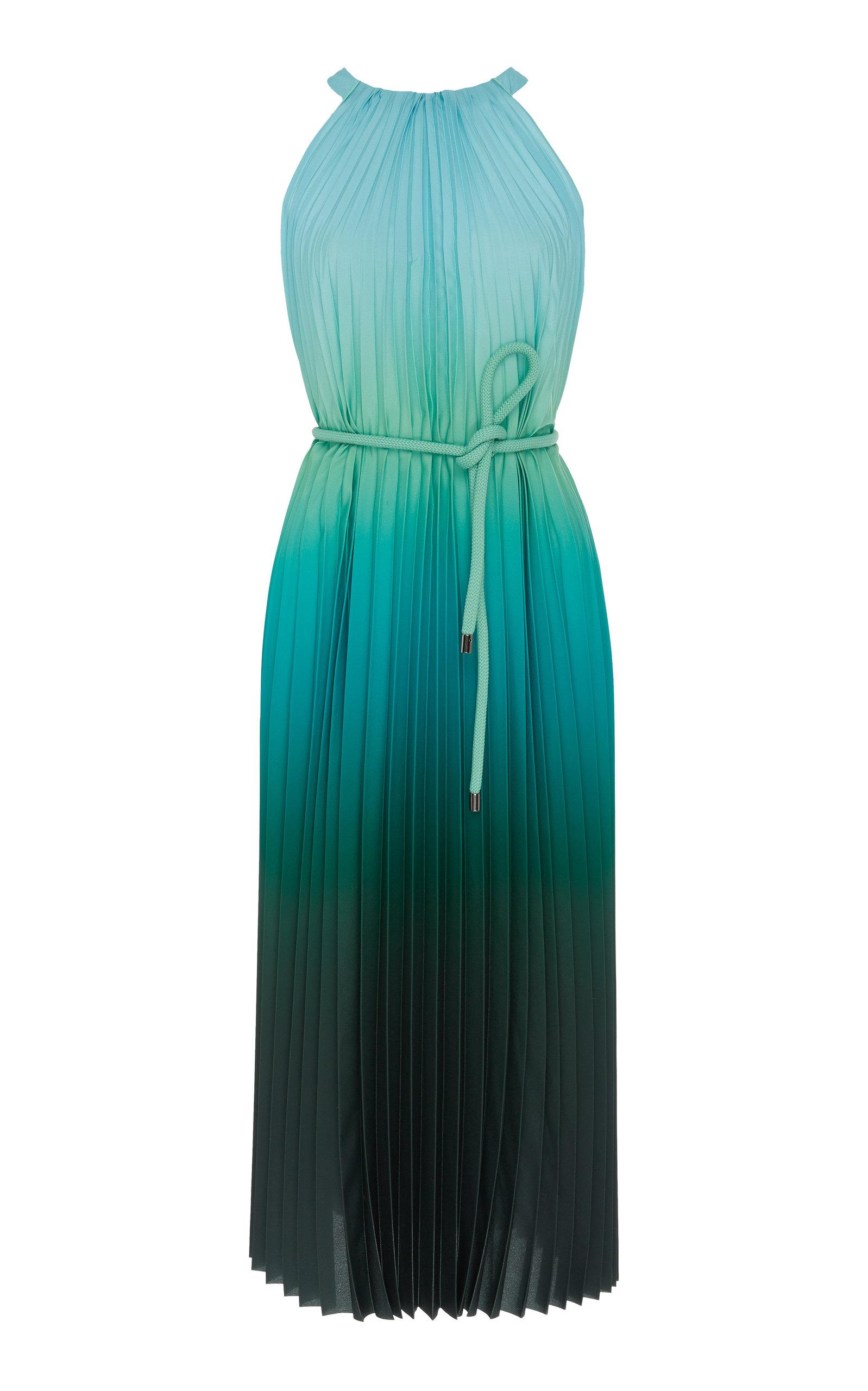 オールインワン・サロペット Max Mara Golden Maxi Dress With Halterneck Design max-mara-multi-Pleated-Halter-