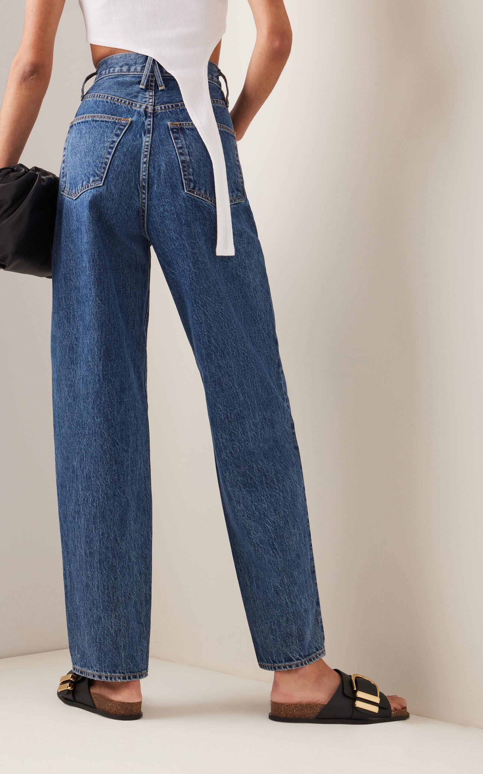 SLVRLAKE Denim Jessy Rigid High-rise Relaxed-leg Jeans in Blue | Lyst
