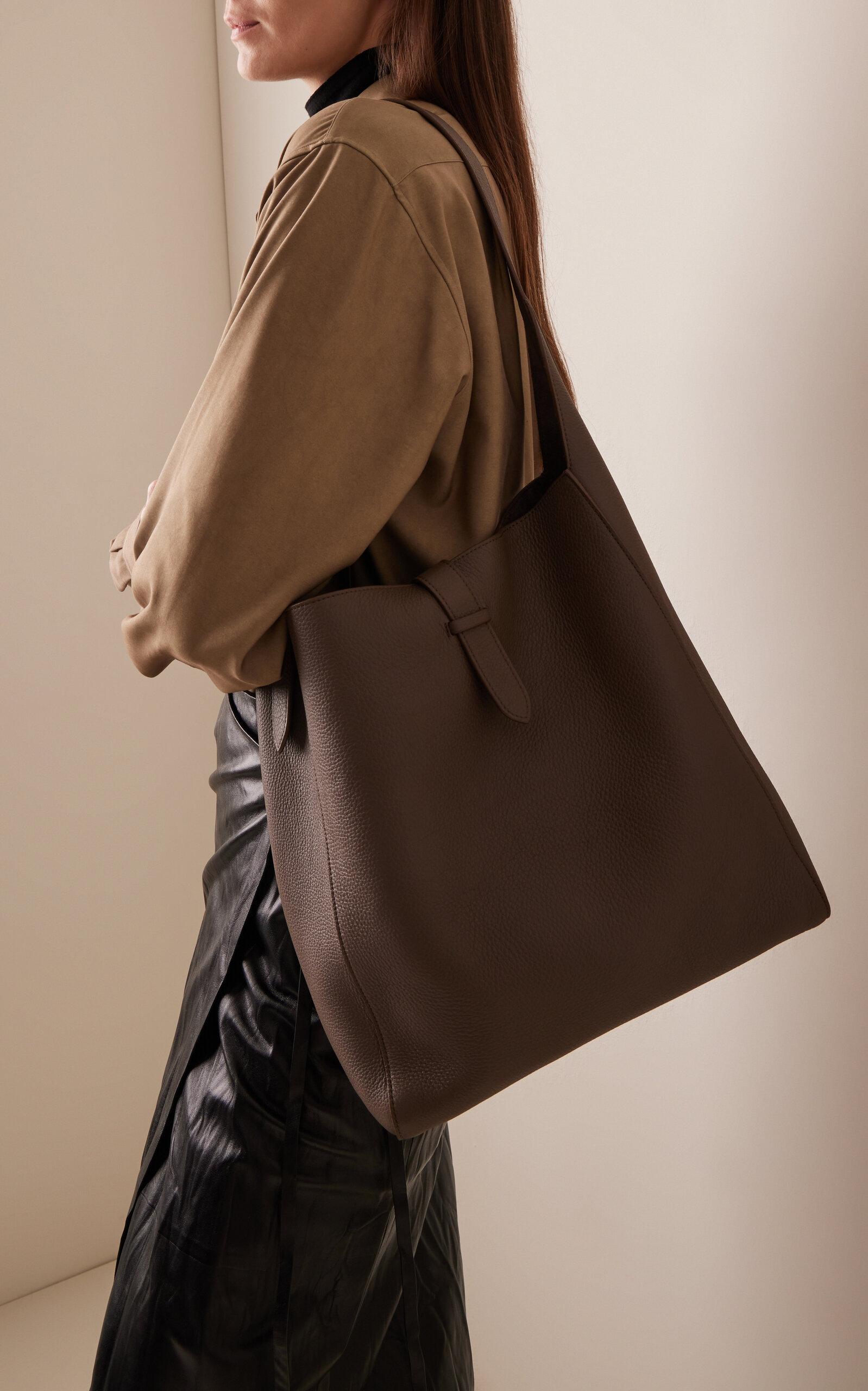 The Row Blake Leather Hobo Bag in Brown | Lyst