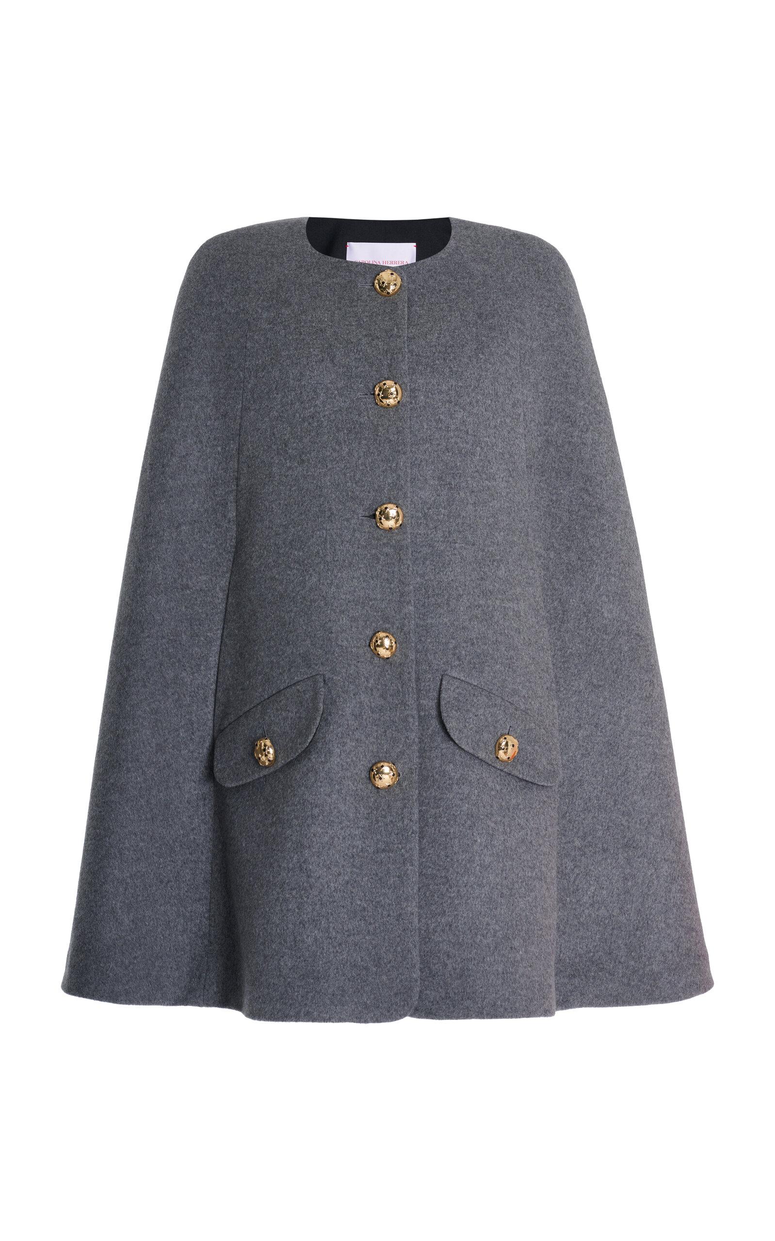 carolina-herrera-Grey-Button-