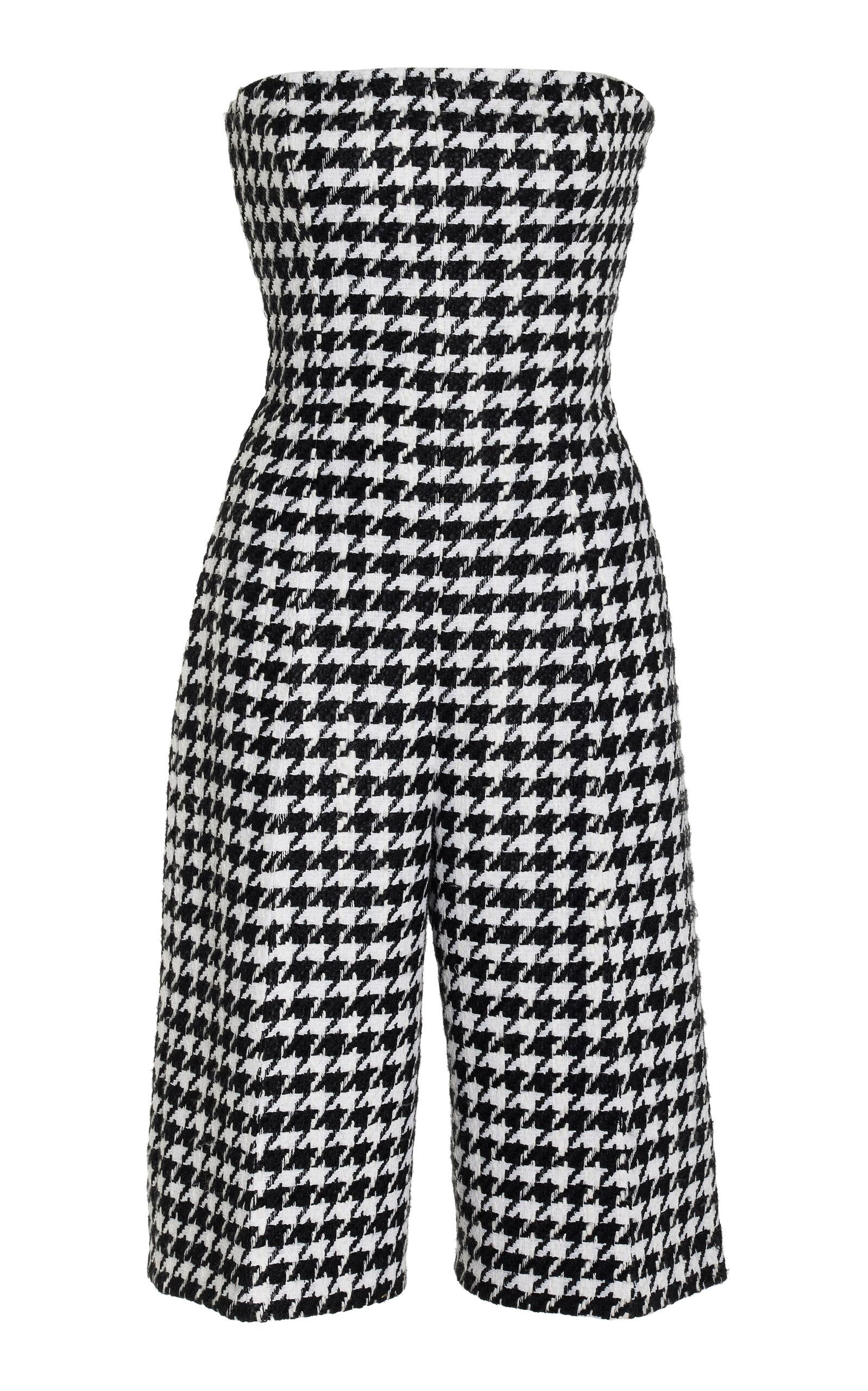 国内発| CAROLINA HERRERA Houndstooth ツイード ミディドレス 国内発| CAROLINA HERRERA Houndstooth ツイード ミディドレス