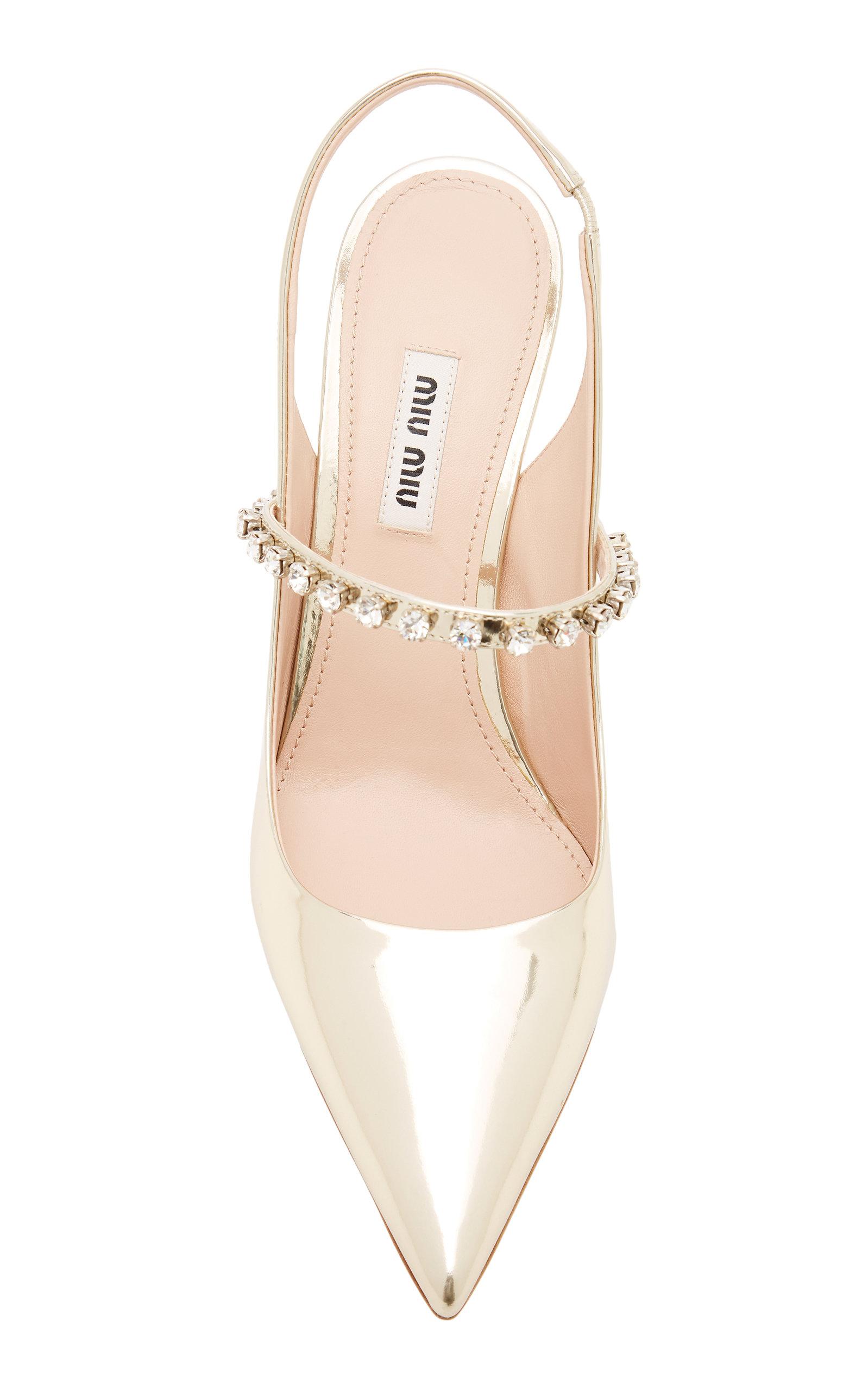 miu miu crystal slingback