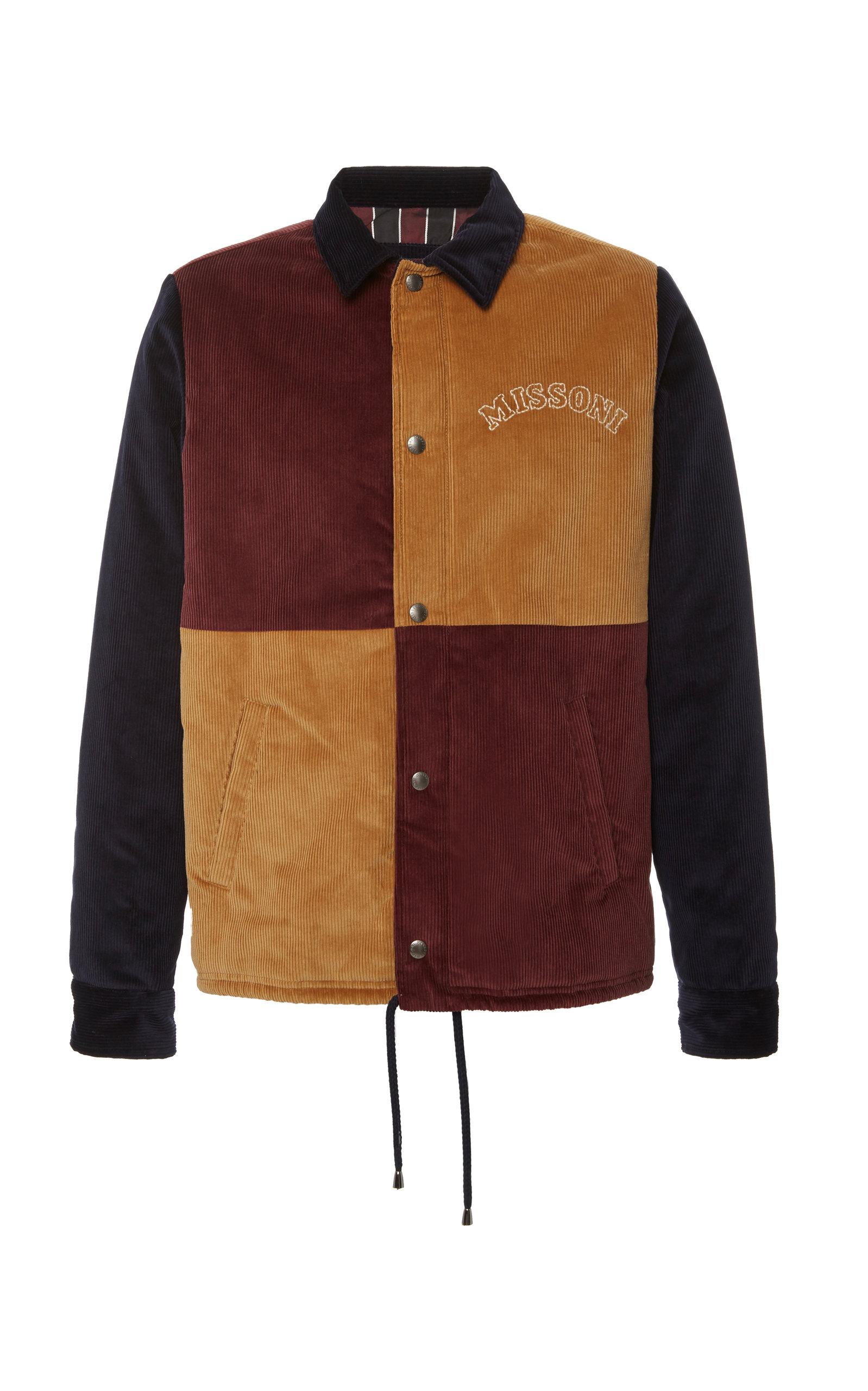 patchwork corduroy jacket mens