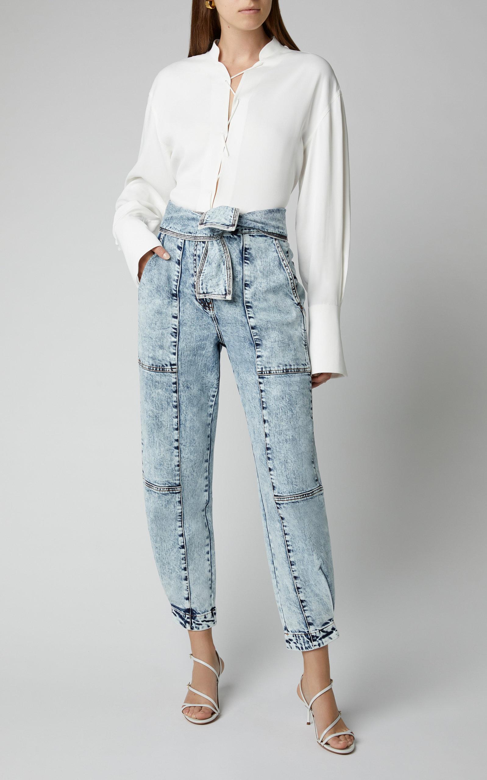 Cotton Storm Acid Wash High-rise Jeans 