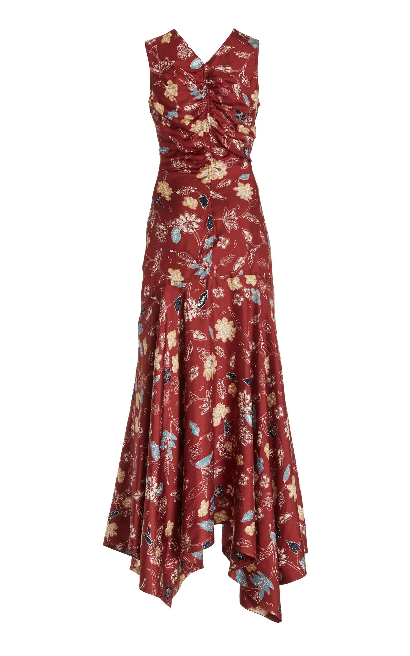 green emerald velvet dress Elma Bandeau Sheer Shimmer Maxi Dress Red main image 0