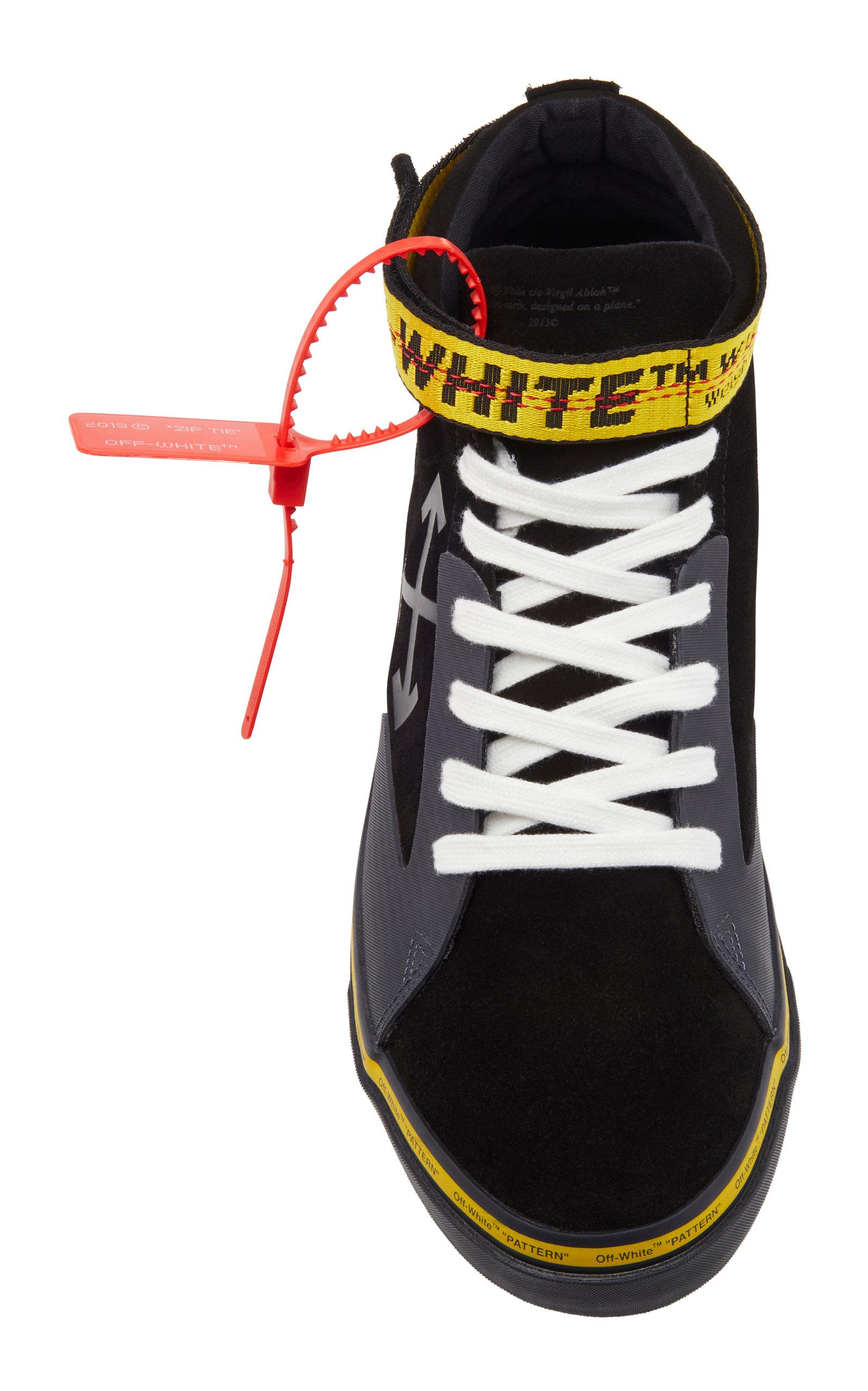OFF-WHITE Virgil Abloh Sneaker VULC HI TOP Black US size 7.5 EU