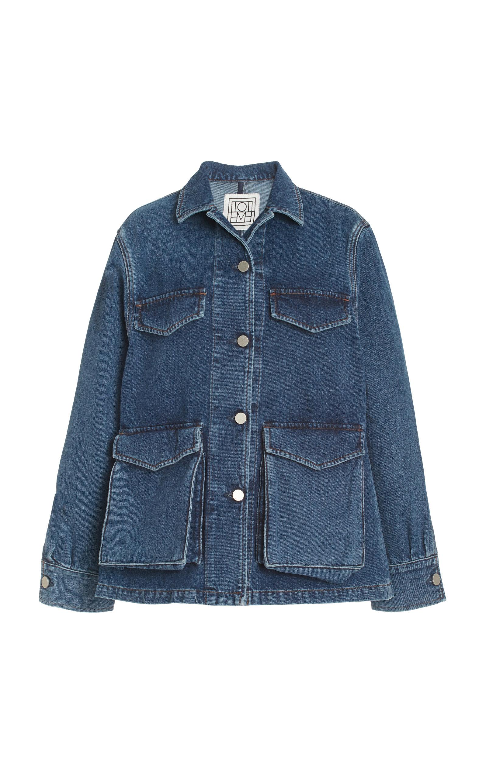 Totême Army Denim Jacket in Blue | Lyst