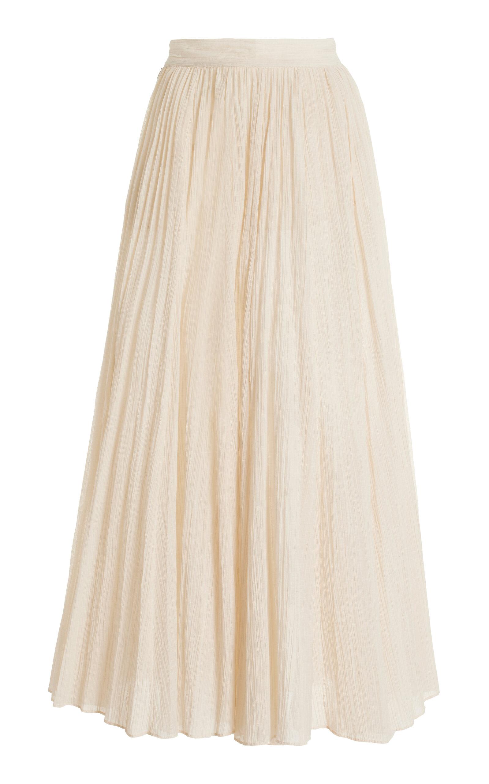 Chiffon maxi skirt ivory hotsell