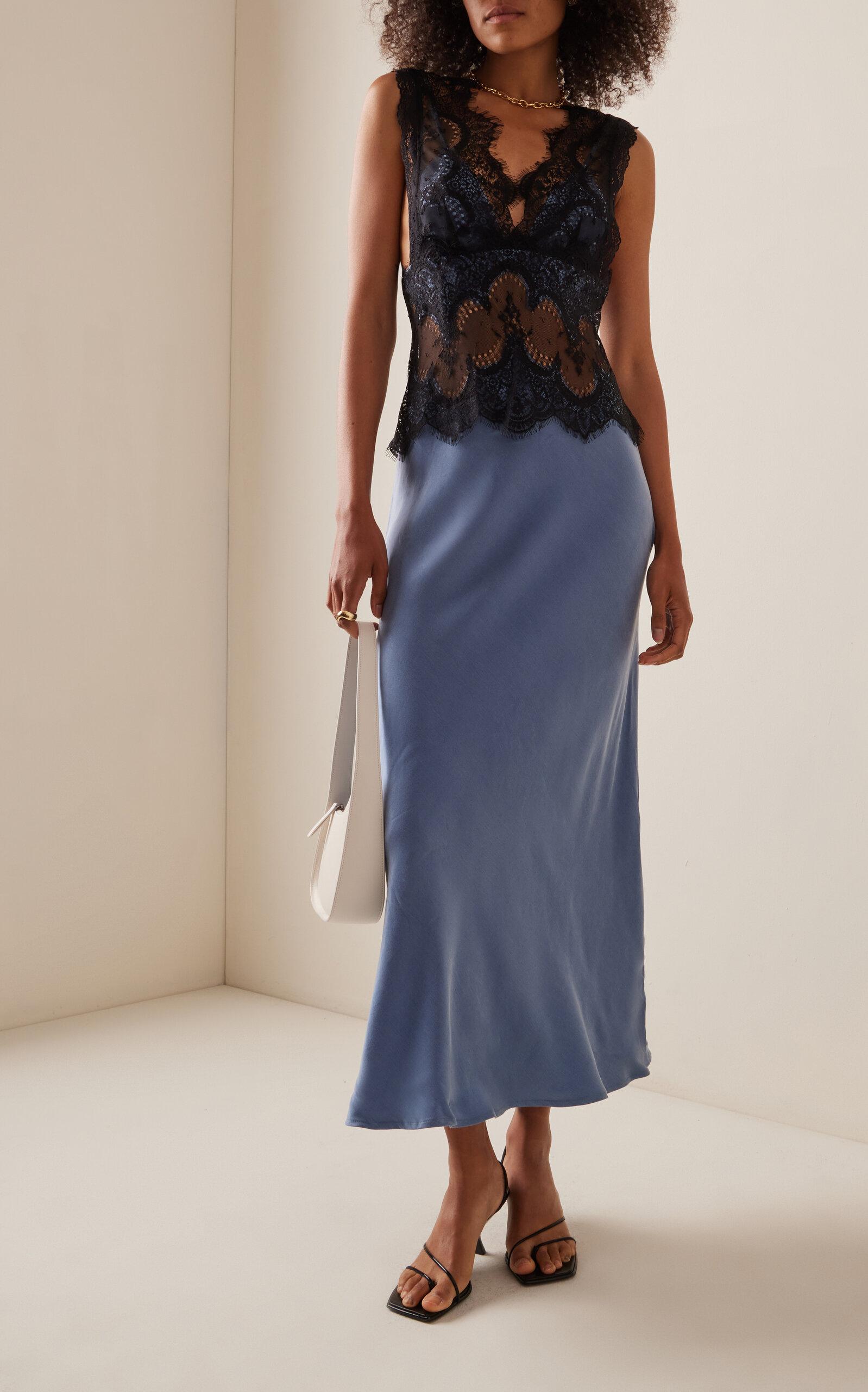Third Form Visions Lace-trimmed Maxi Dress in Blue | Lyst