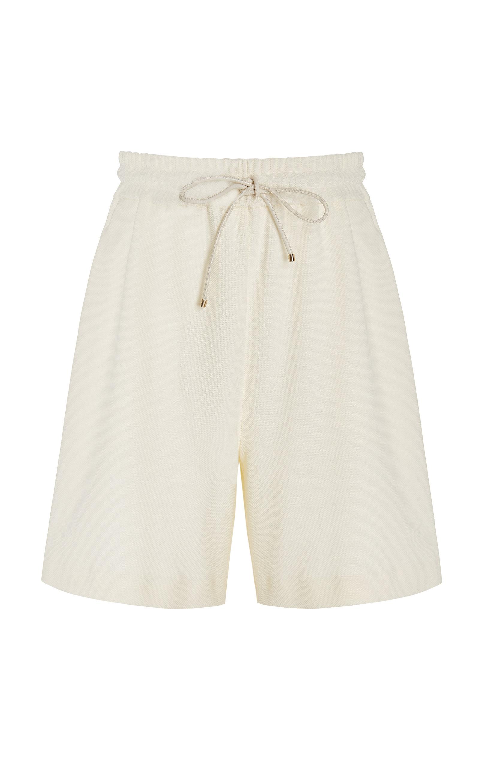 Max Mara Nuevo Cotton Knee-length Shorts in White | Lyst
