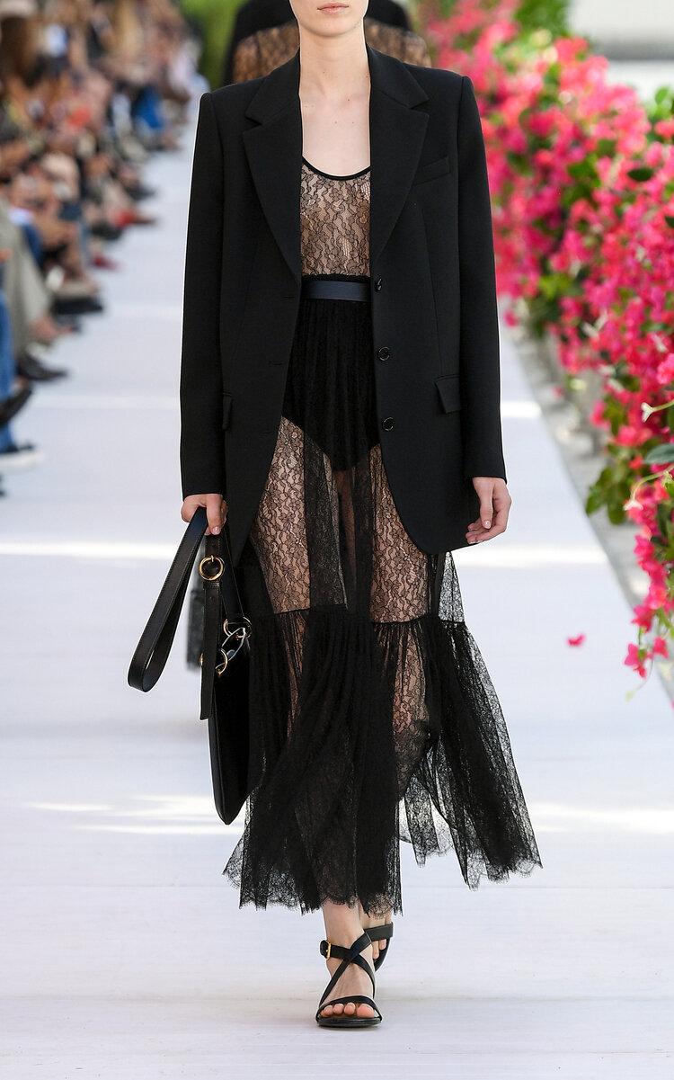 michael kors tiered velvet skirt