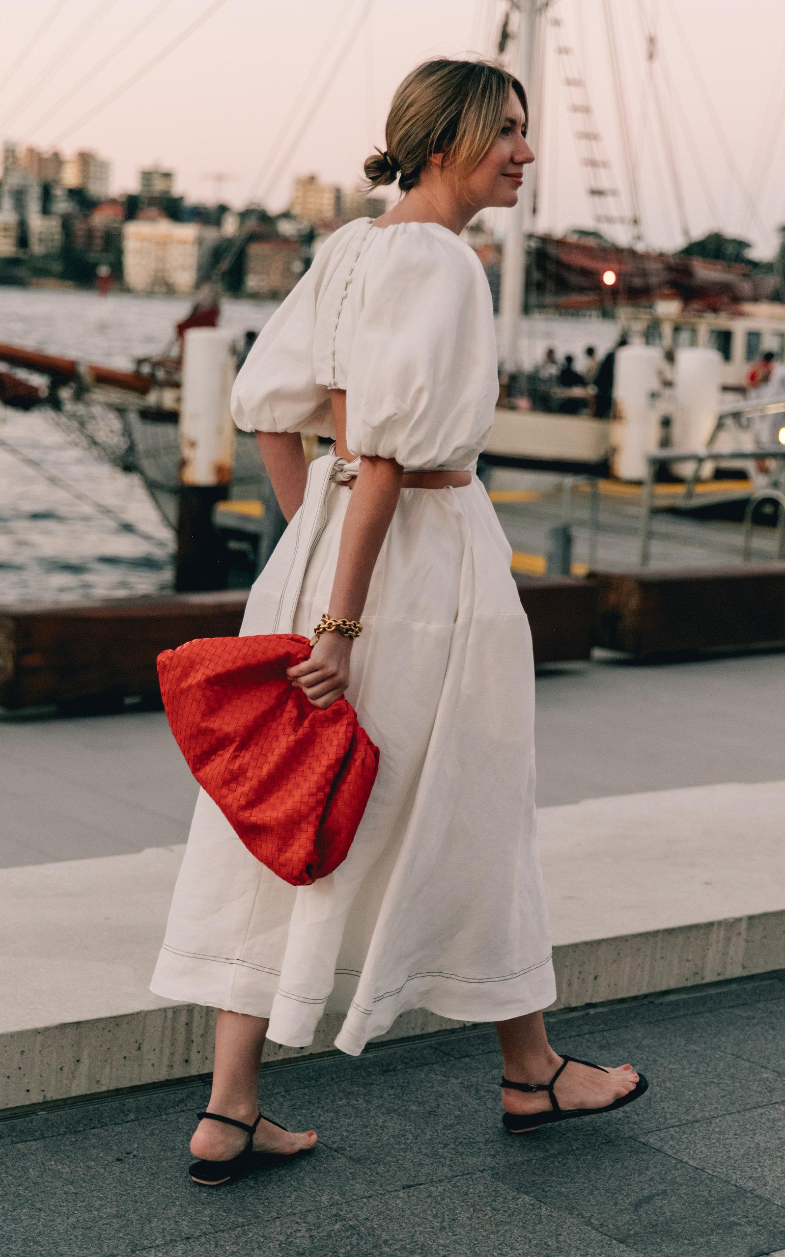 Aje. Mimosa Cutout Midi Dress in White | Lyst