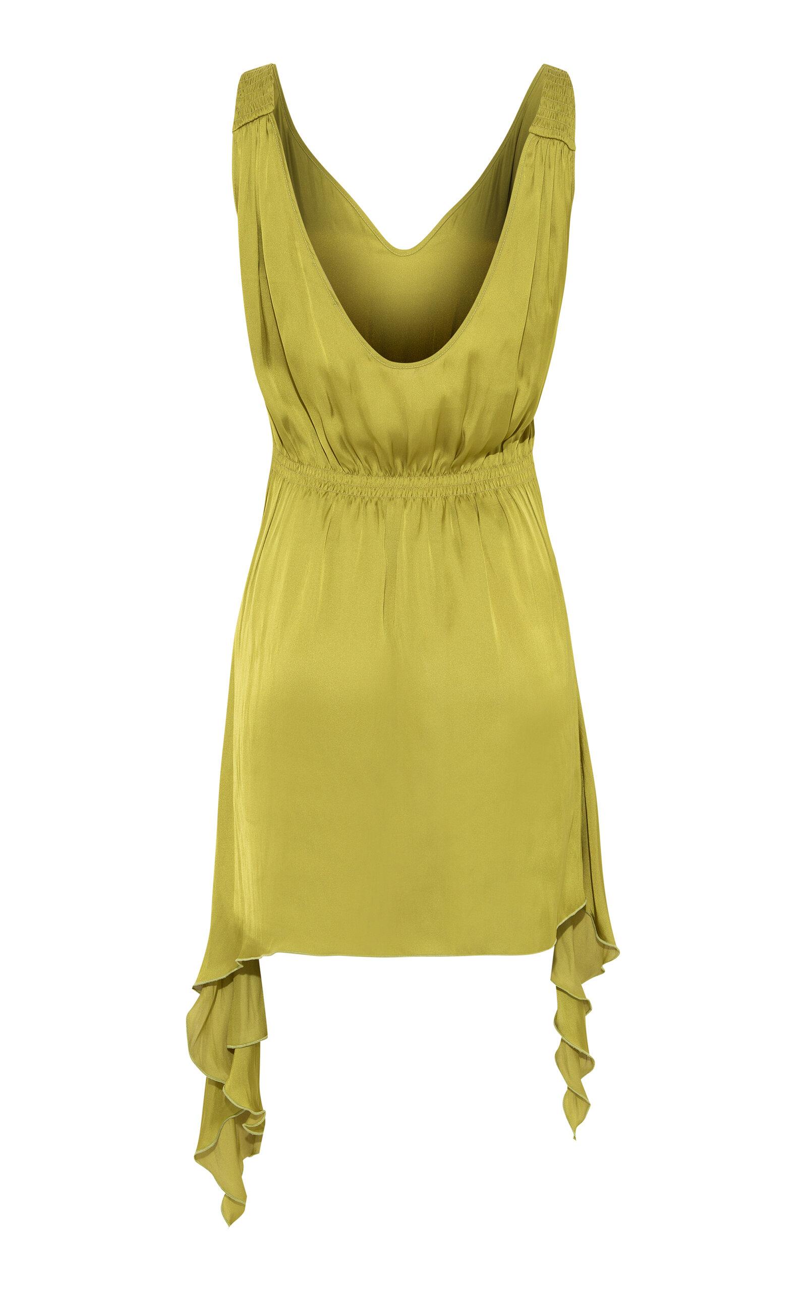 siedrs clemens ruched satin mini dress Siedres Clemens Ruched Satin Mini Dress in Green