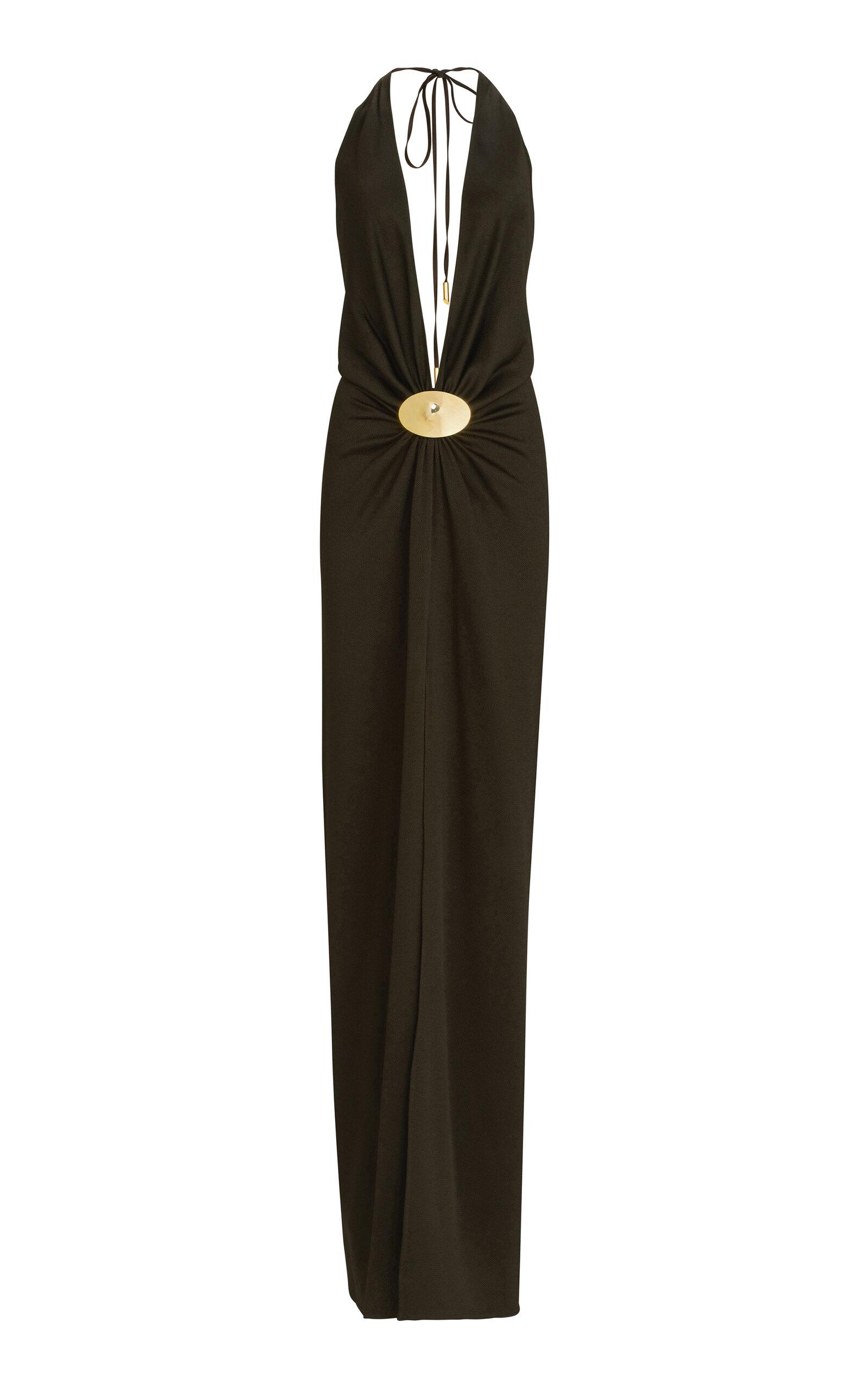silvia tcherassi rowan gathered satin maxi dress Rowan Dress Silvia Tcherassi USA