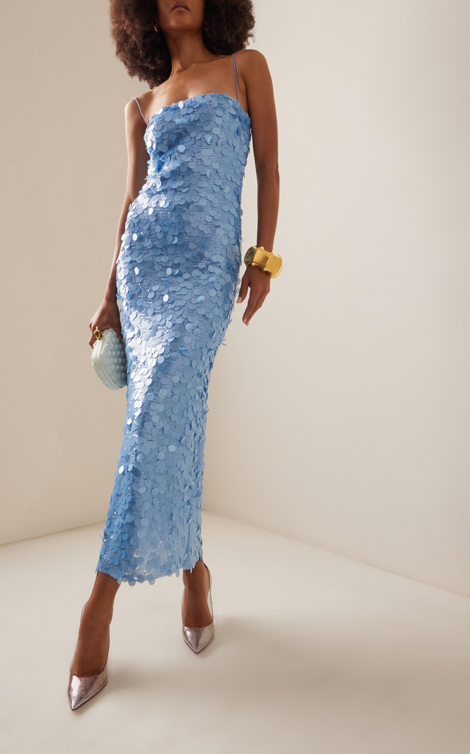the new arrivals ilkyaz ozel phoenix sequined midi dress The New Arrivals by Ilkyaz Ozel Phoenix Sequined Midi Slip Dress
