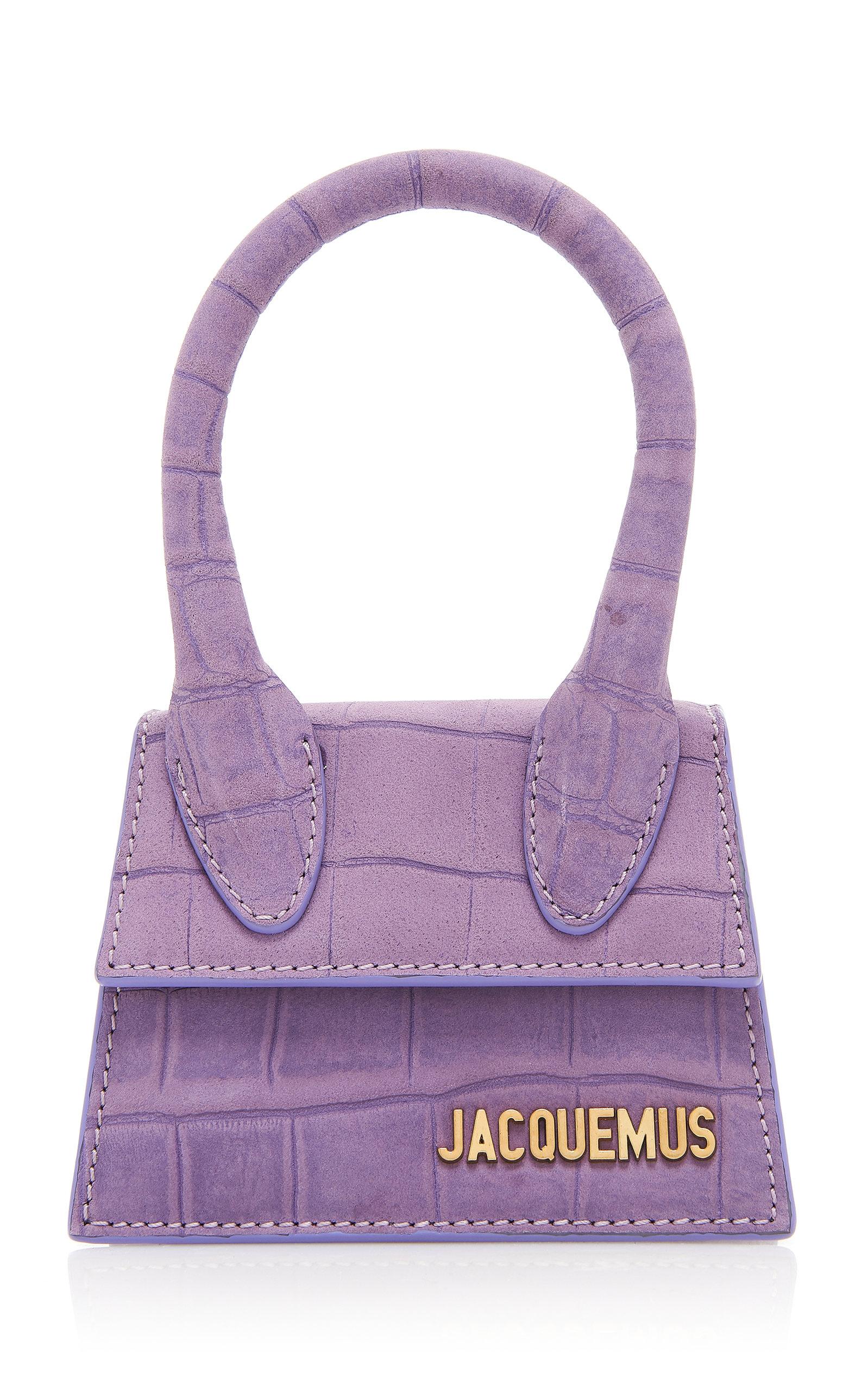 Jacquemus Le Grand Chiquito Crocodile-embossed Leather Top Handle Bag in  Purple | Lyst Canada